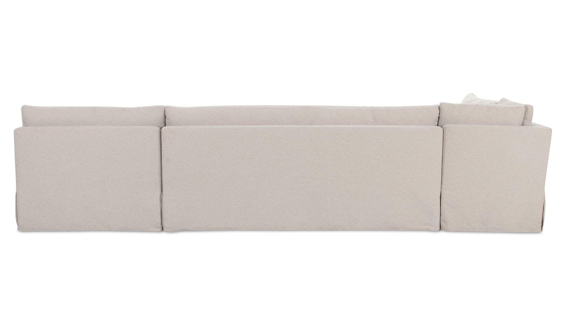 Fable Slipcover Dining Banquette L-Shape Beige 139.5 in. by Moe's Home Collection - view 12