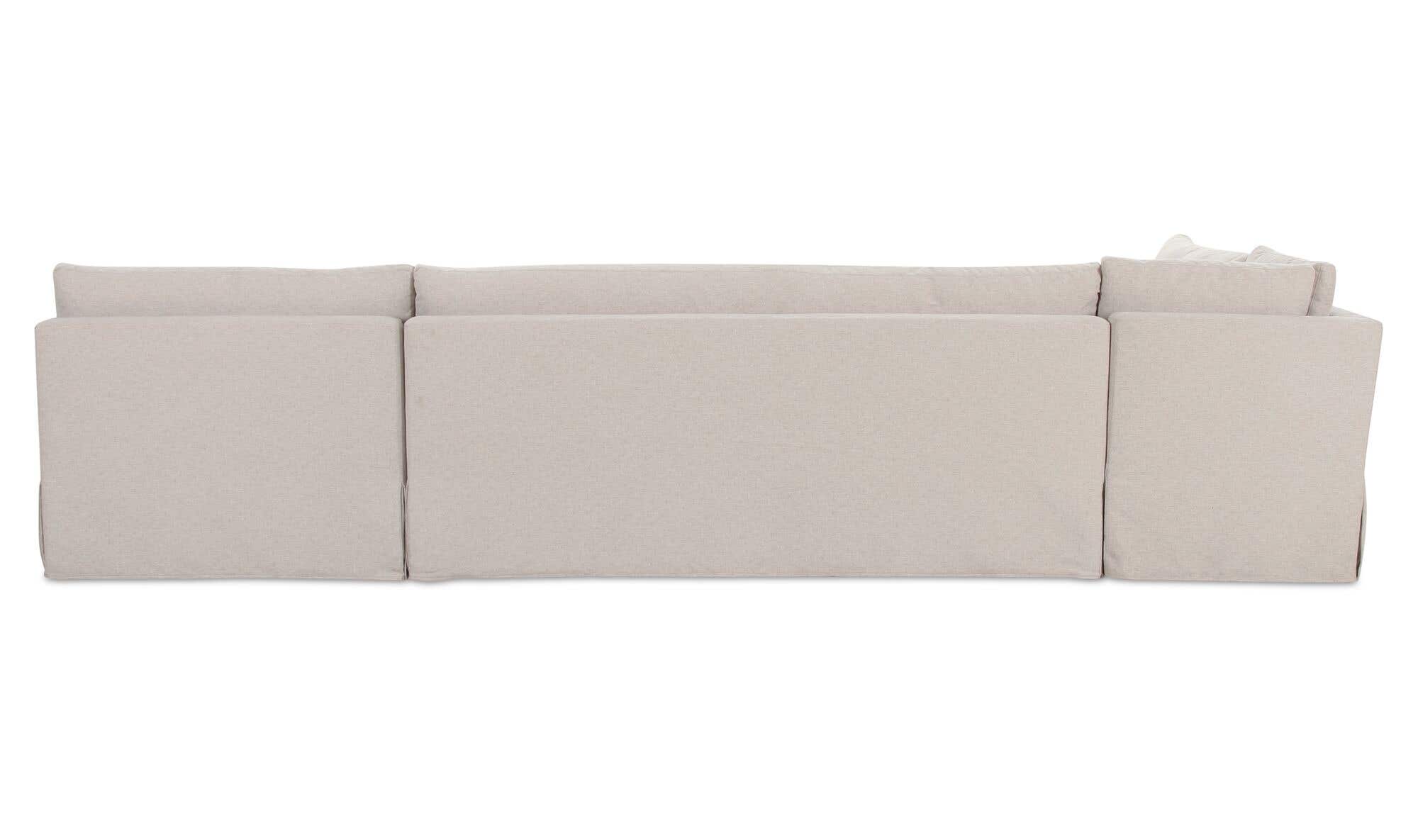 Fable Slipcover Dining Banquette L-Shape Beige 139.5 in. by Moe's Home Collection - view 12