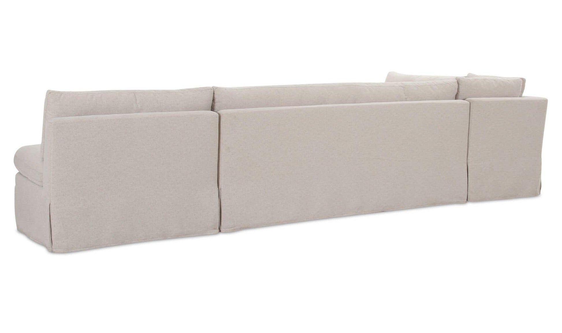 Fable Slipcover Dining Banquette L-Shape Beige 139.5 in. by Moe's Home Collection - view 10