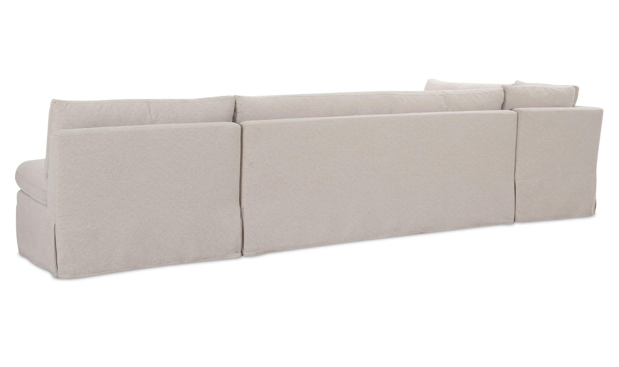 Fable Slipcover Dining Banquette L-Shape Beige 139.5 in. by Moe's Home Collection - view 10