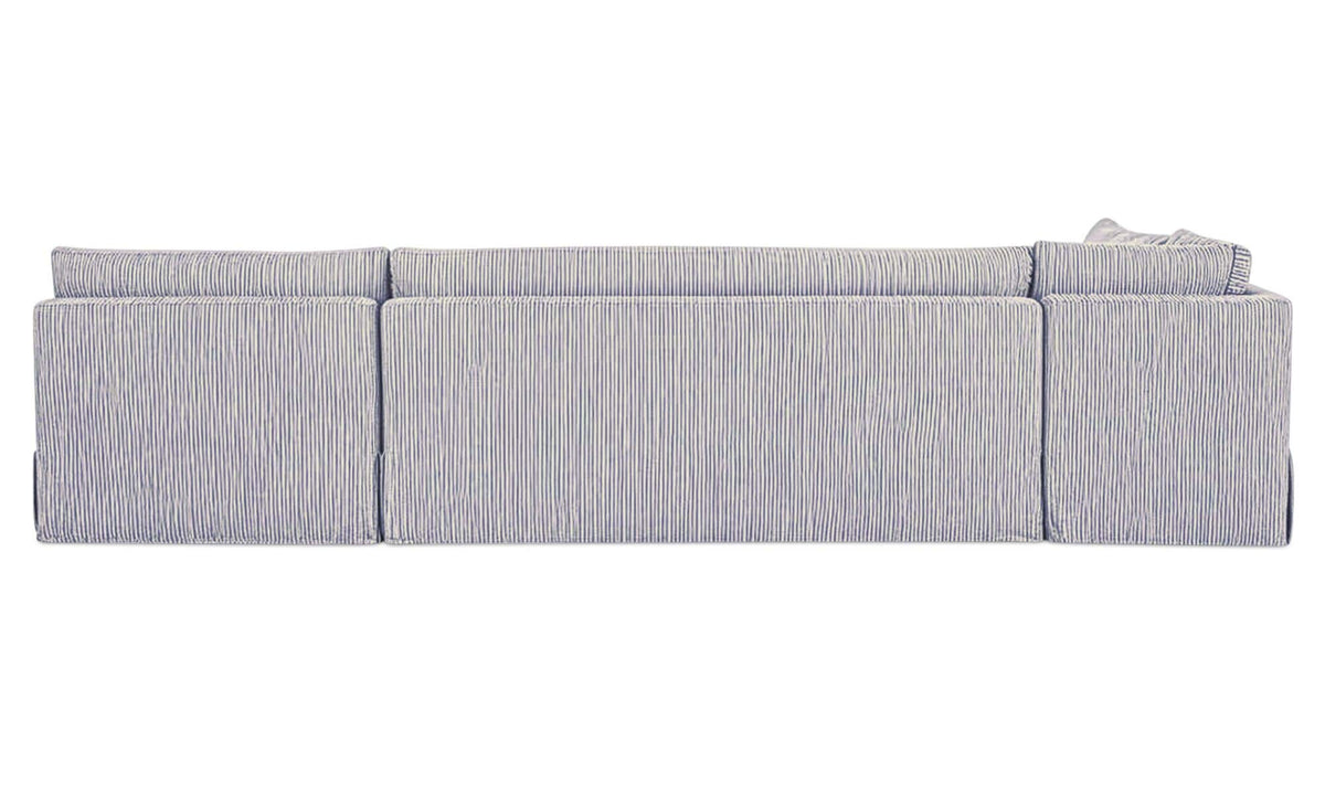 Fable Slipcover Dining Banquette L-Shape Navy Stripe 139.5 in by Moe's Home Collection - view 6