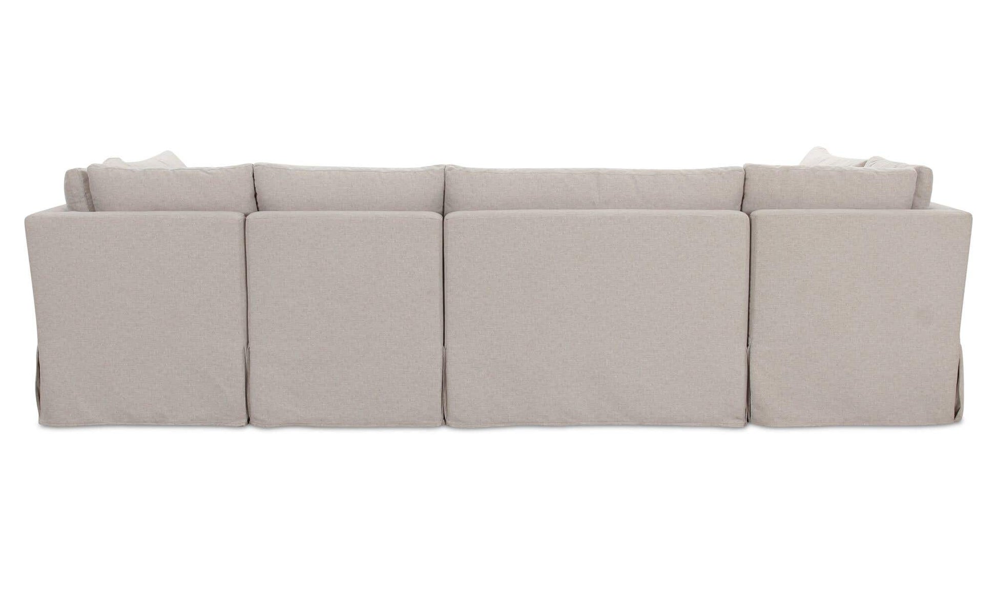 Fable Slipcover Dining Banquette U-Shape Beige 121 in. by Moe's Home Collection - view 12