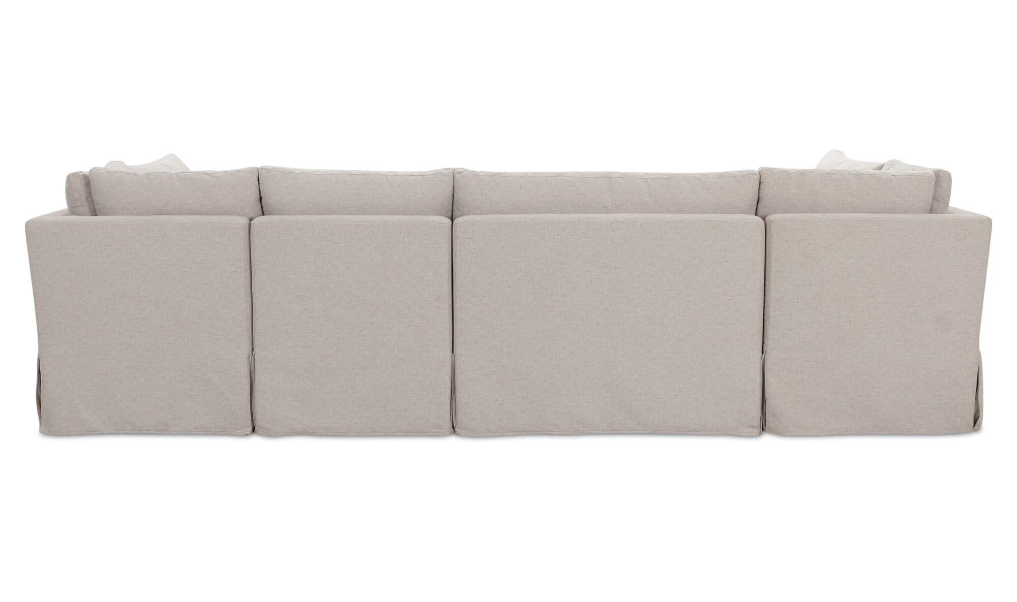 Fable Slipcover Dining Banquette U-Shape Beige 121 in. by Moe's Home Collection - view 12