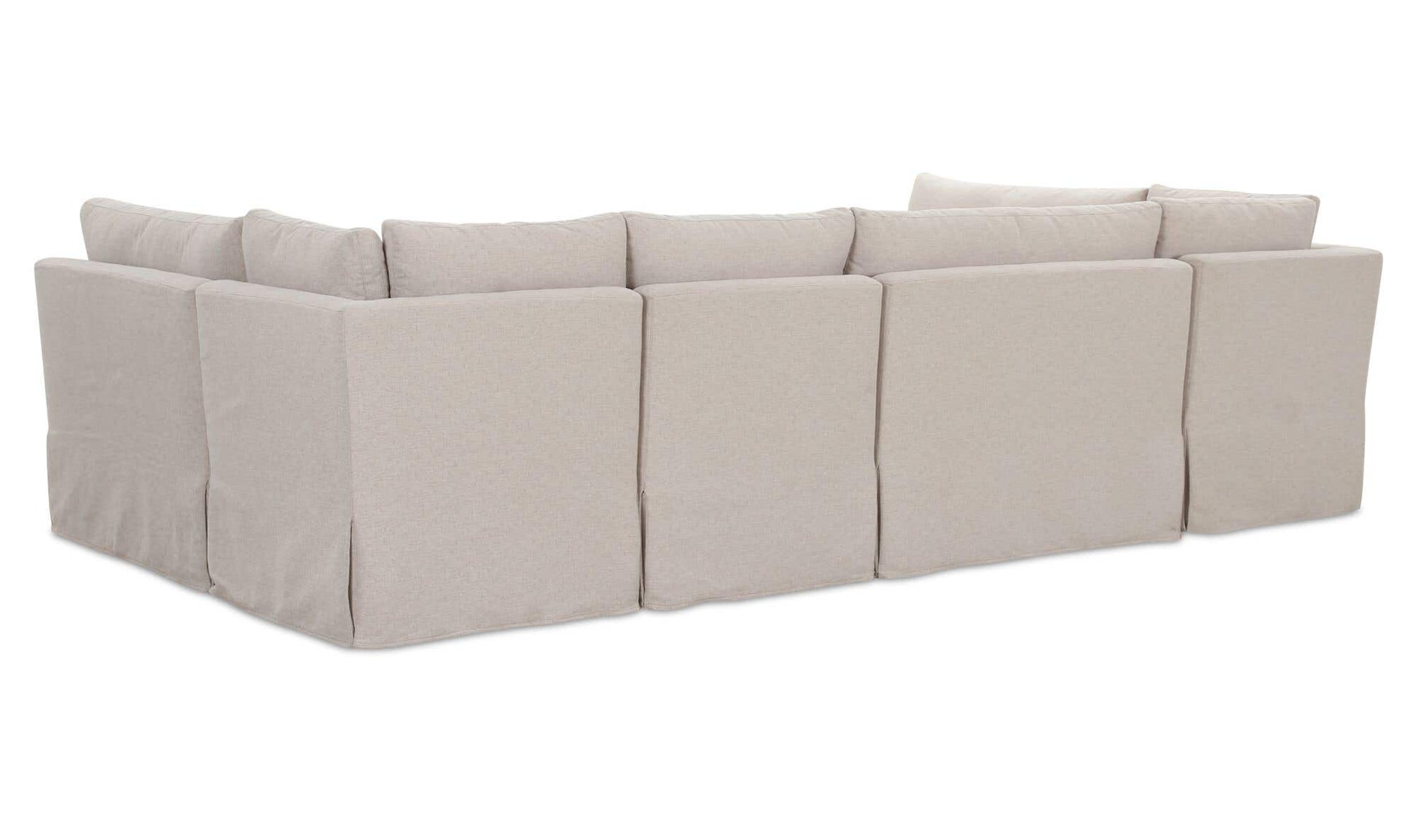 Fable Slipcover Dining Banquette U-Shape Beige 121 in. by Moe's Home Collection - view 10