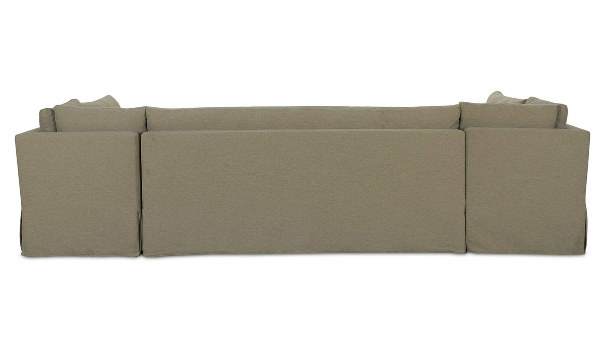 Fable Slipcover Dining Banquette U-Shape Olive 129 in by Moe's Home Collection - view 7