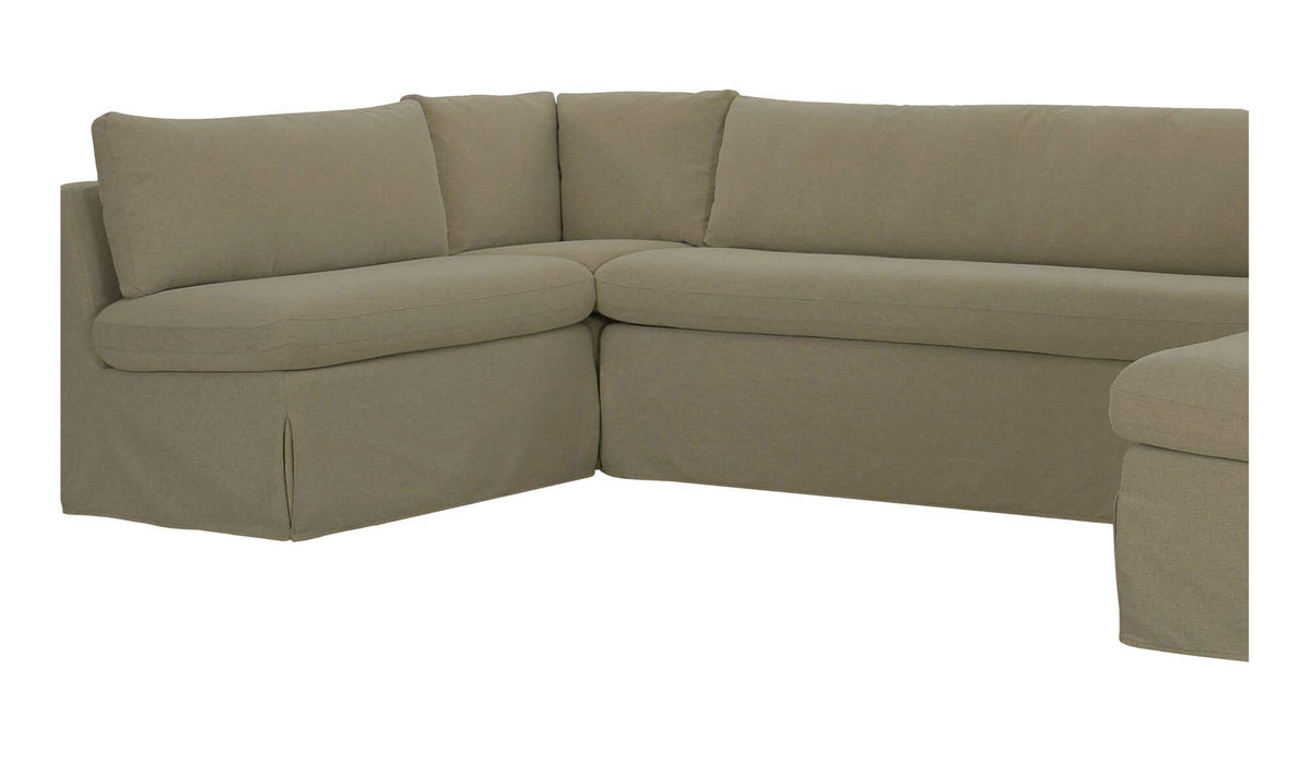 Fable Slipcover Dining Banquette U-Shape Olive 129 in by Moe's Home Collection - view 8