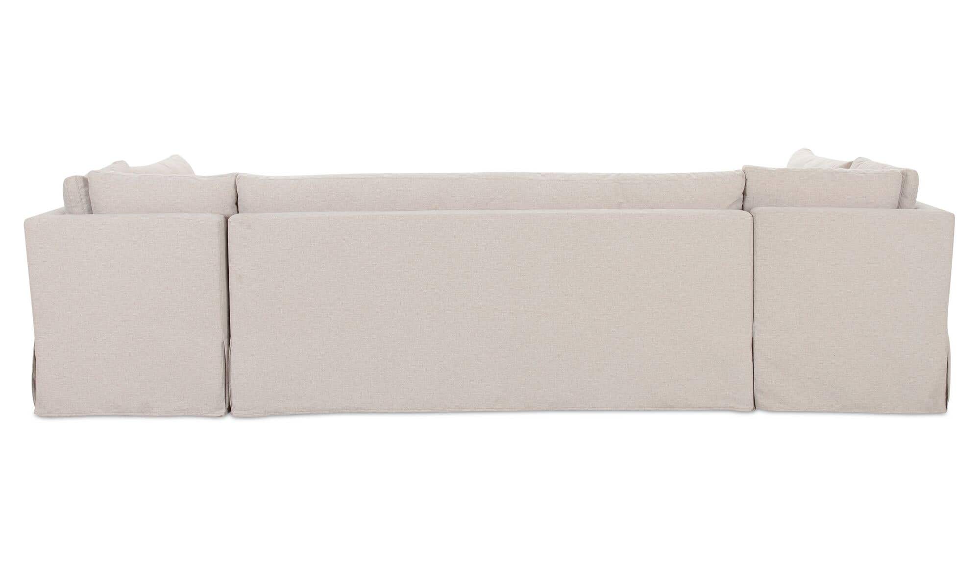 Fable Slipcover Dining Banquette U-Shape Beige 129 in. by Moe's Home Collection - view 12