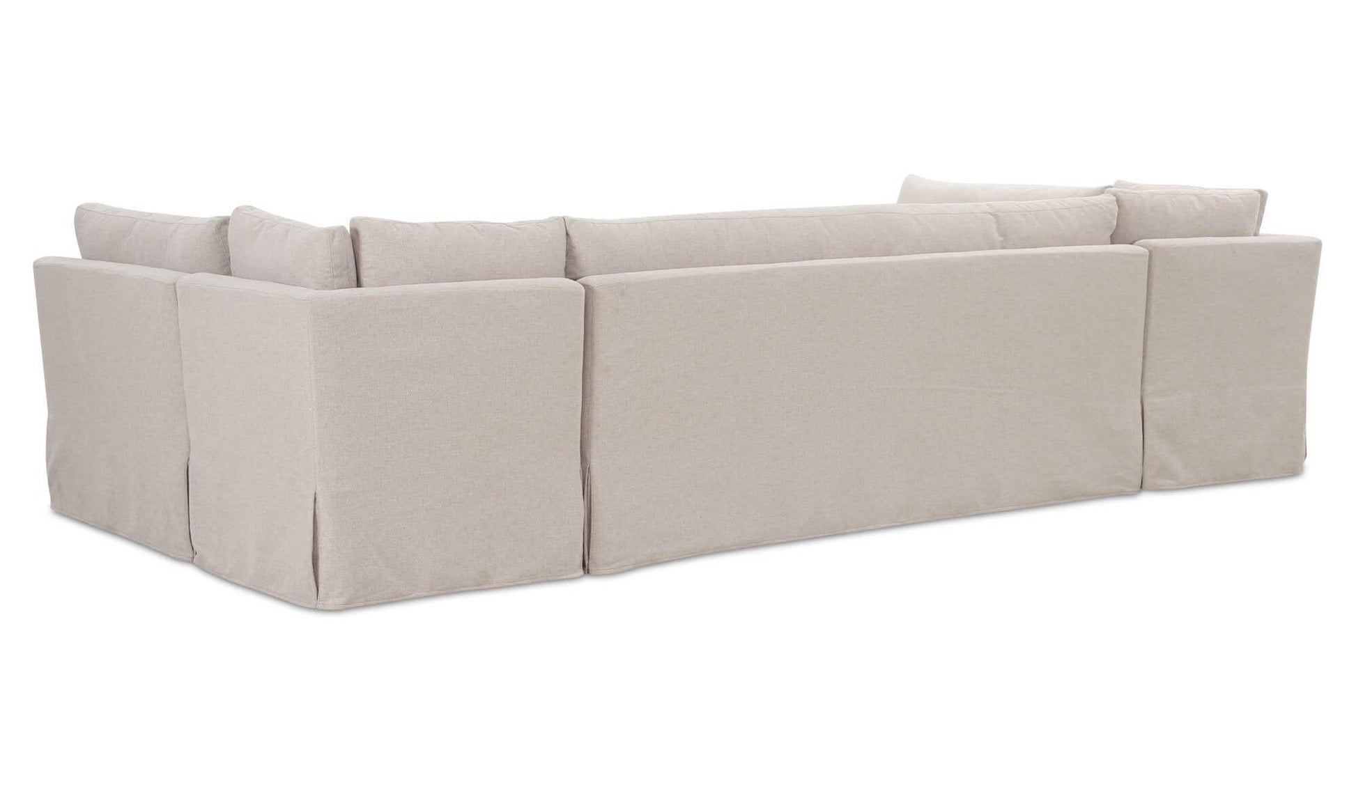 Fable Slipcover Dining Banquette U-Shape Beige 129 in. by Moe's Home Collection - view 10