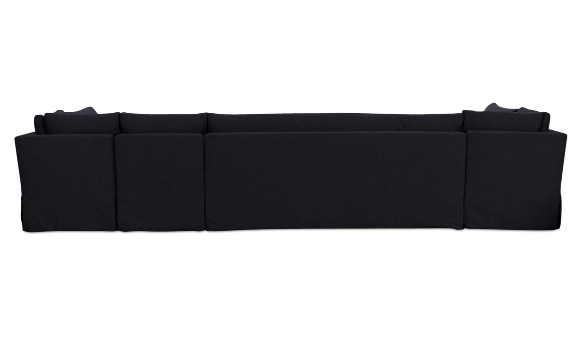 Fable Slipcover Dining Banquette U-Shape Black 154 in by Moe's Home Collection - view 7