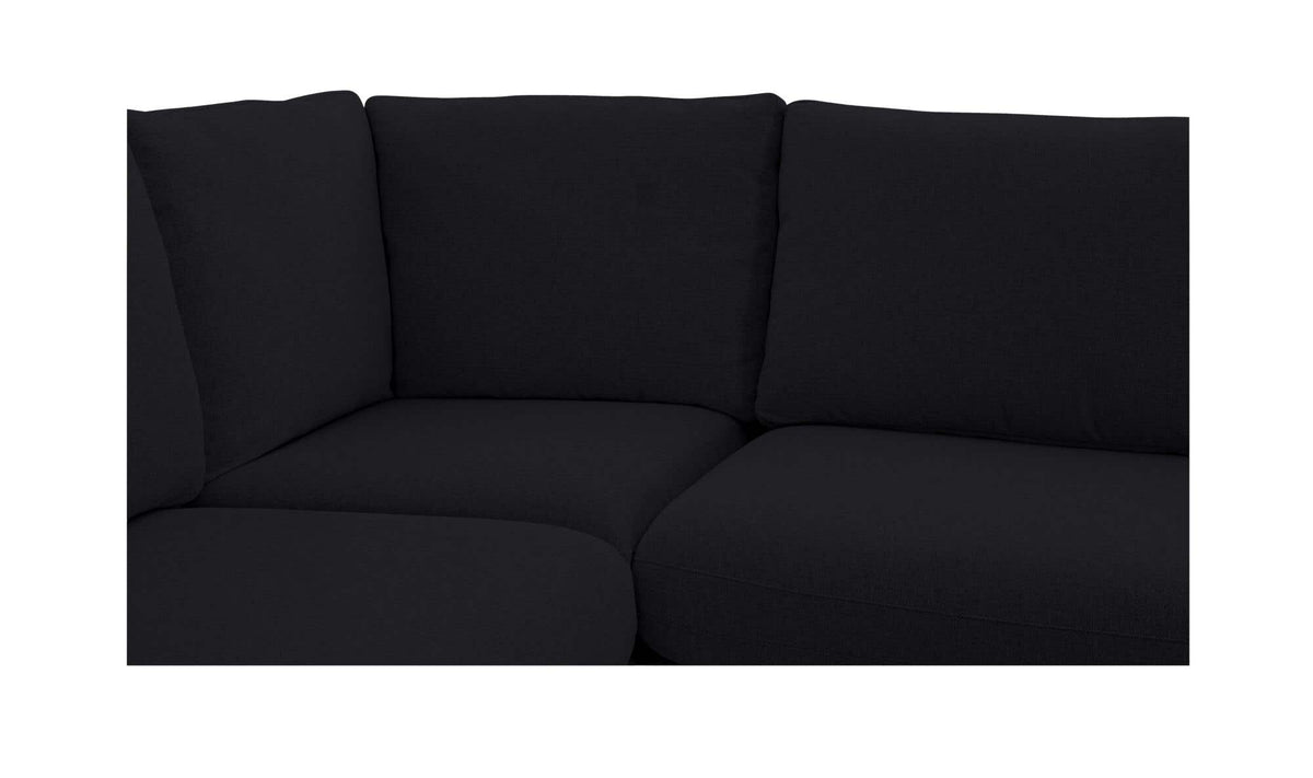 Fable Slipcover Dining Banquette U-Shape Black 154 in by Moe's Home Collection - view 8