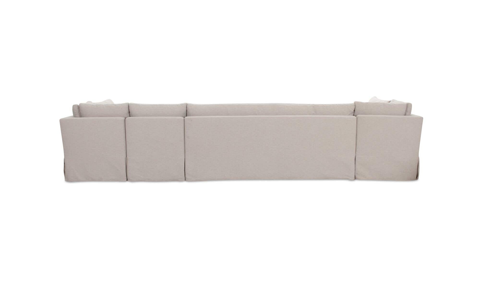 Fable Slipcover Dining Banquette U-Shape Beige 154 in. by Moe's Home Collection - view 9