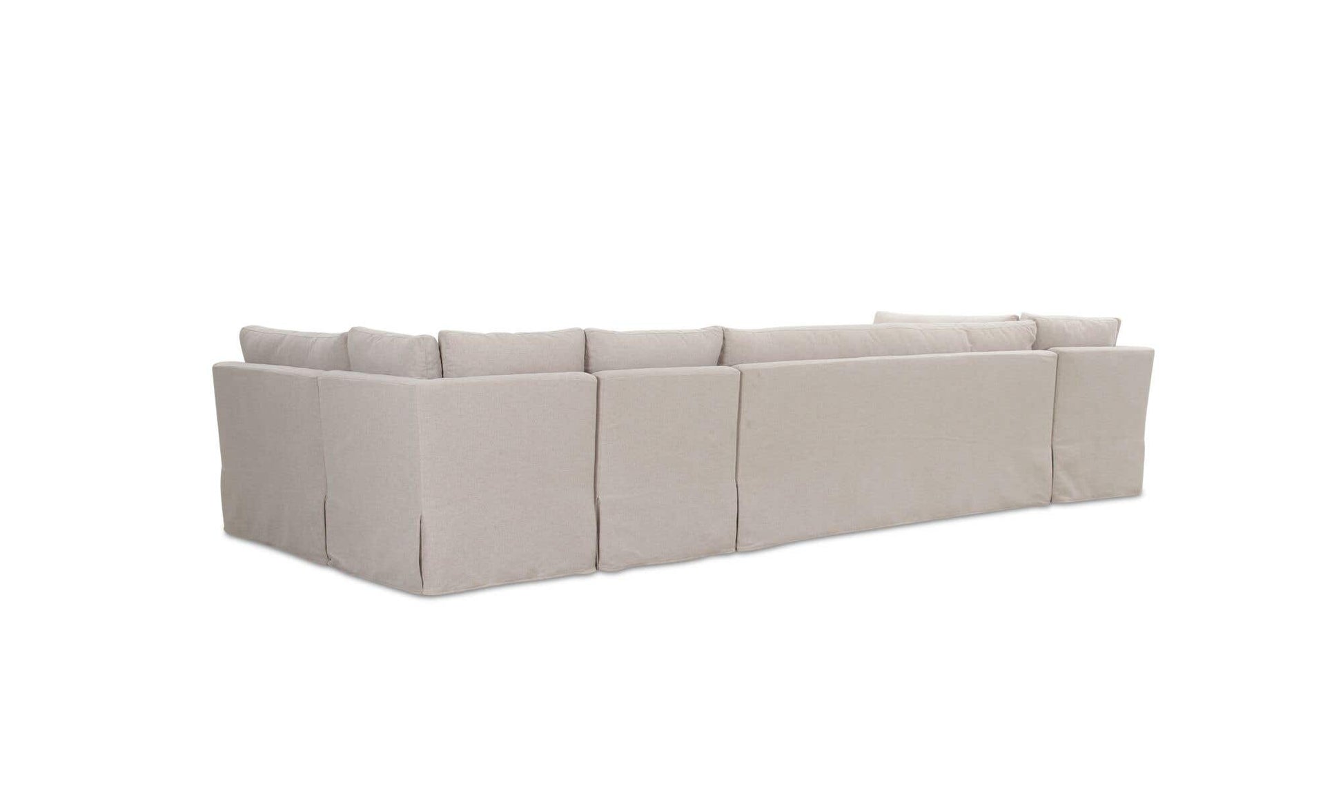 Fable Slipcover Dining Banquette U-Shape Beige 154 in. by Moe's Home Collection - view 7
