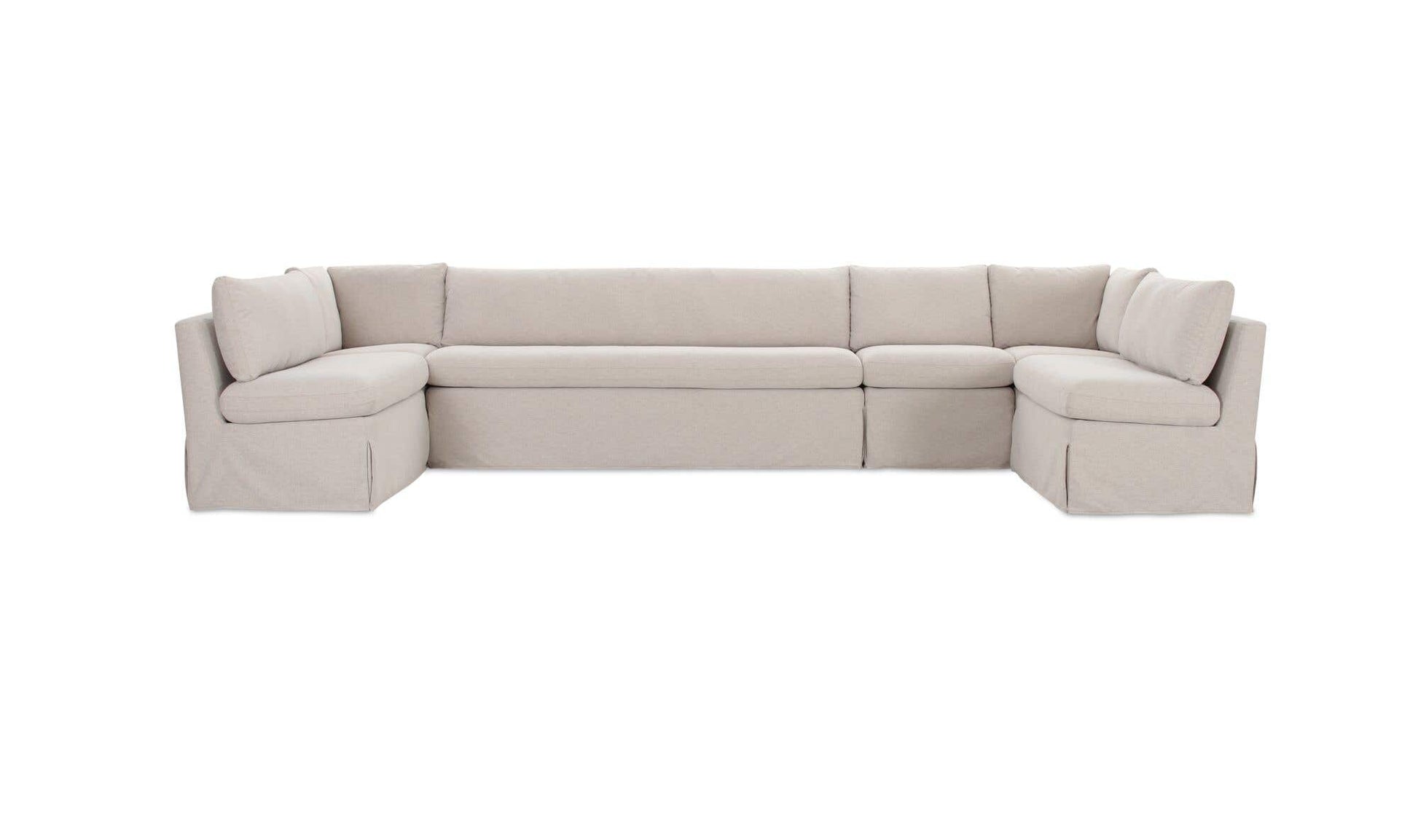 Fable Slipcover Dining Banquette U-Shape Beige 154 in. by Moe's Home Collection - view 6