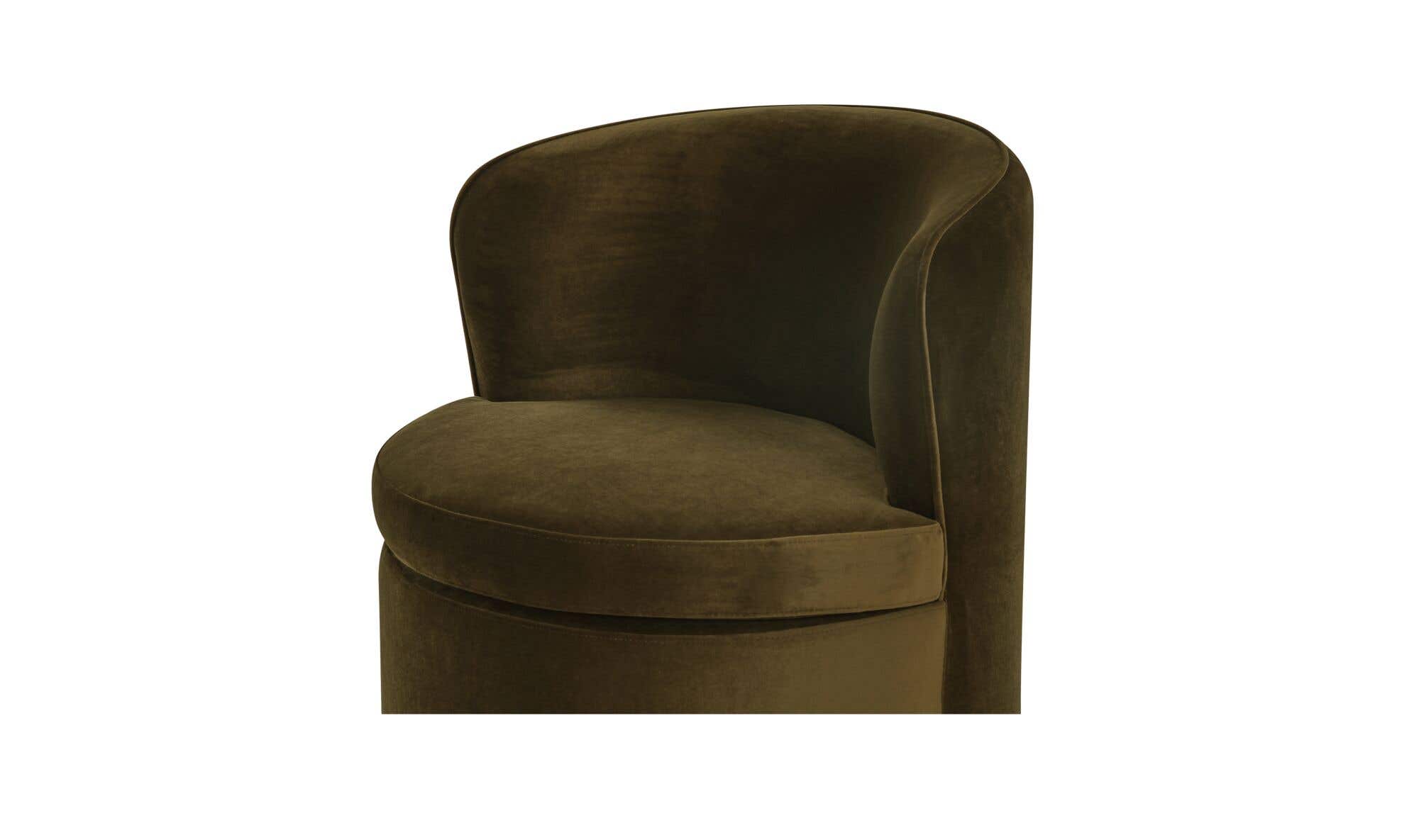 Dane Swivel Dining Chair Faux Green Mohair by Moe's Home Collection - view 11
