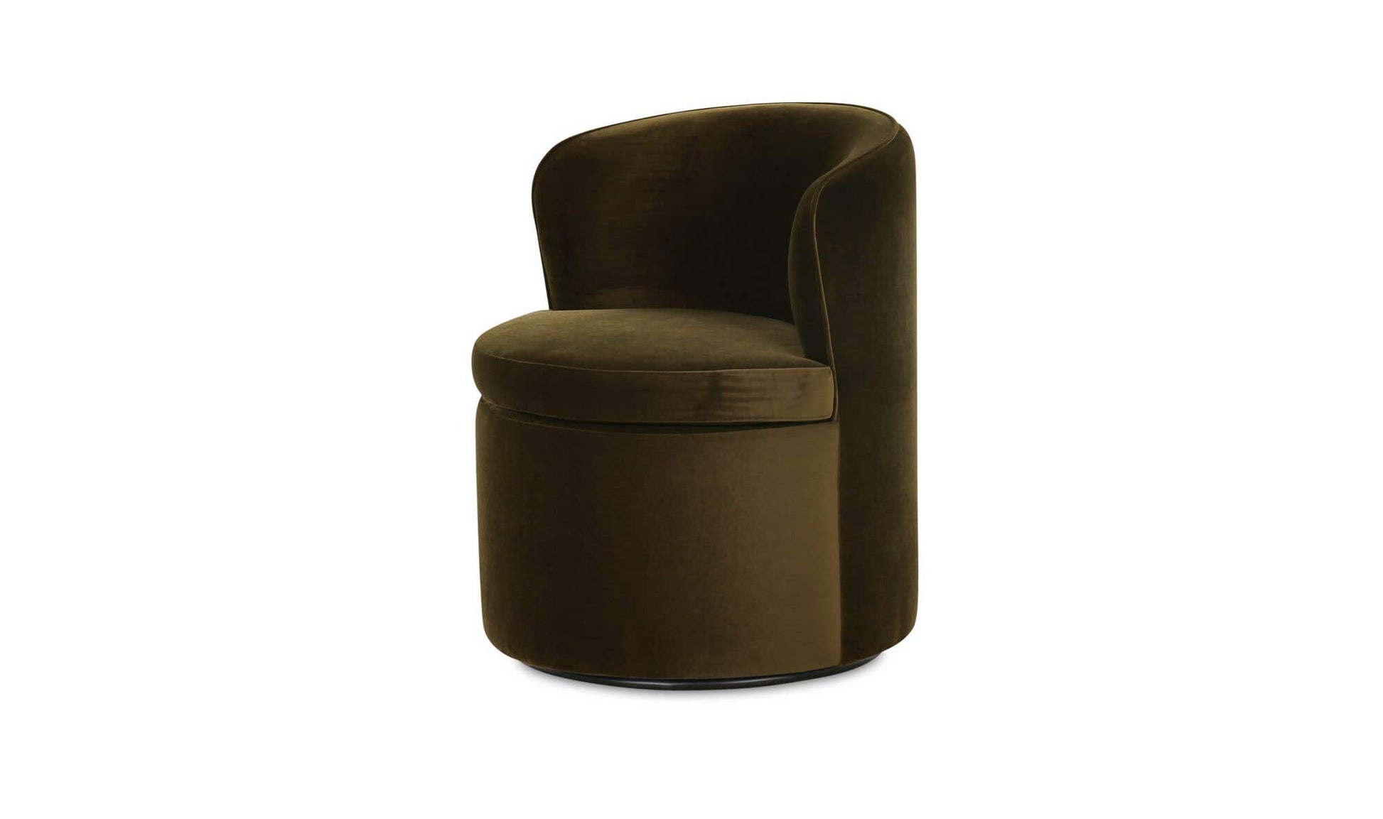 Dane Swivel Dining Chair Faux Green Mohair by Moe's Home Collection - view 7