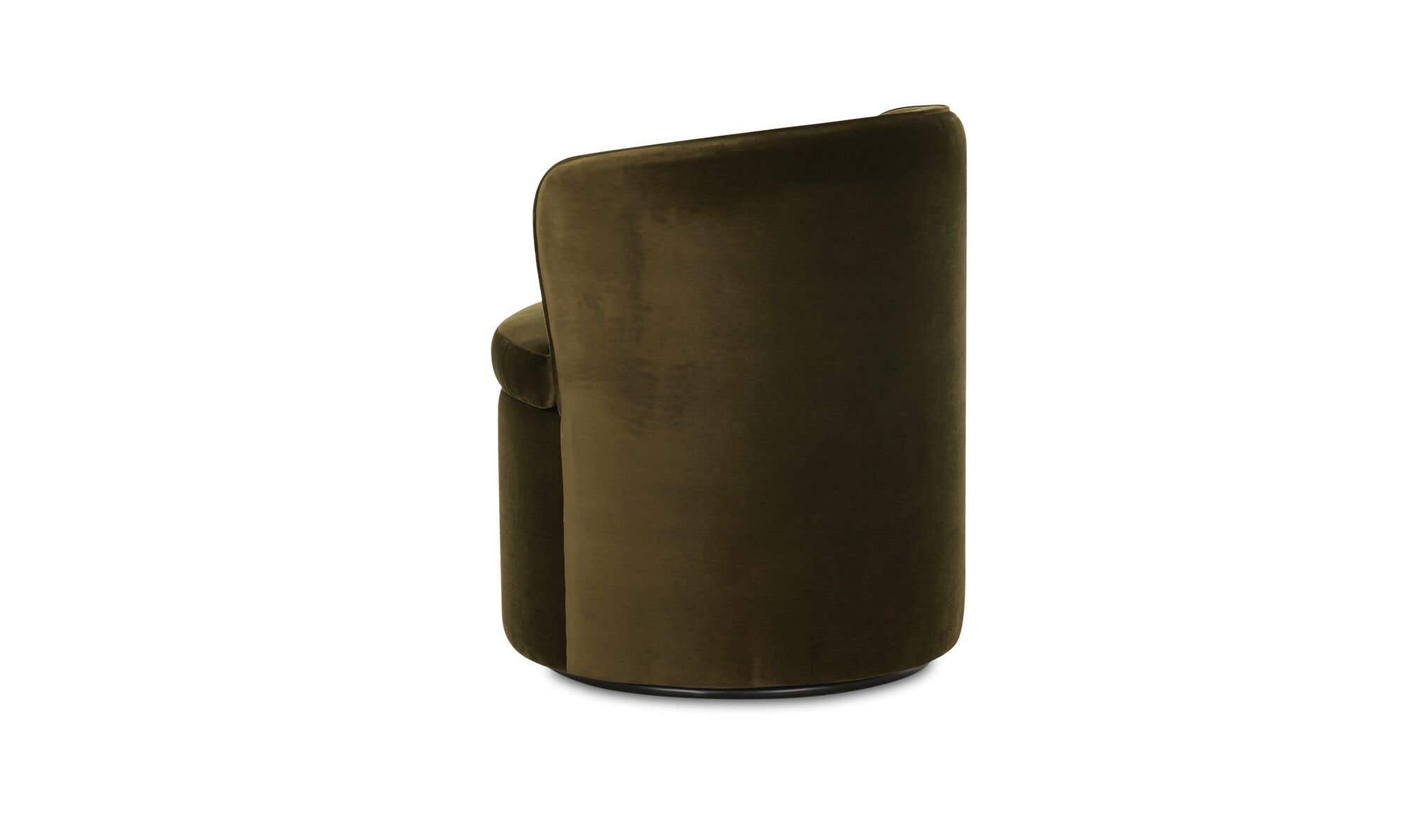 Dane Swivel Dining Chair Faux Green Mohair by Moe's Home Collection - view 9