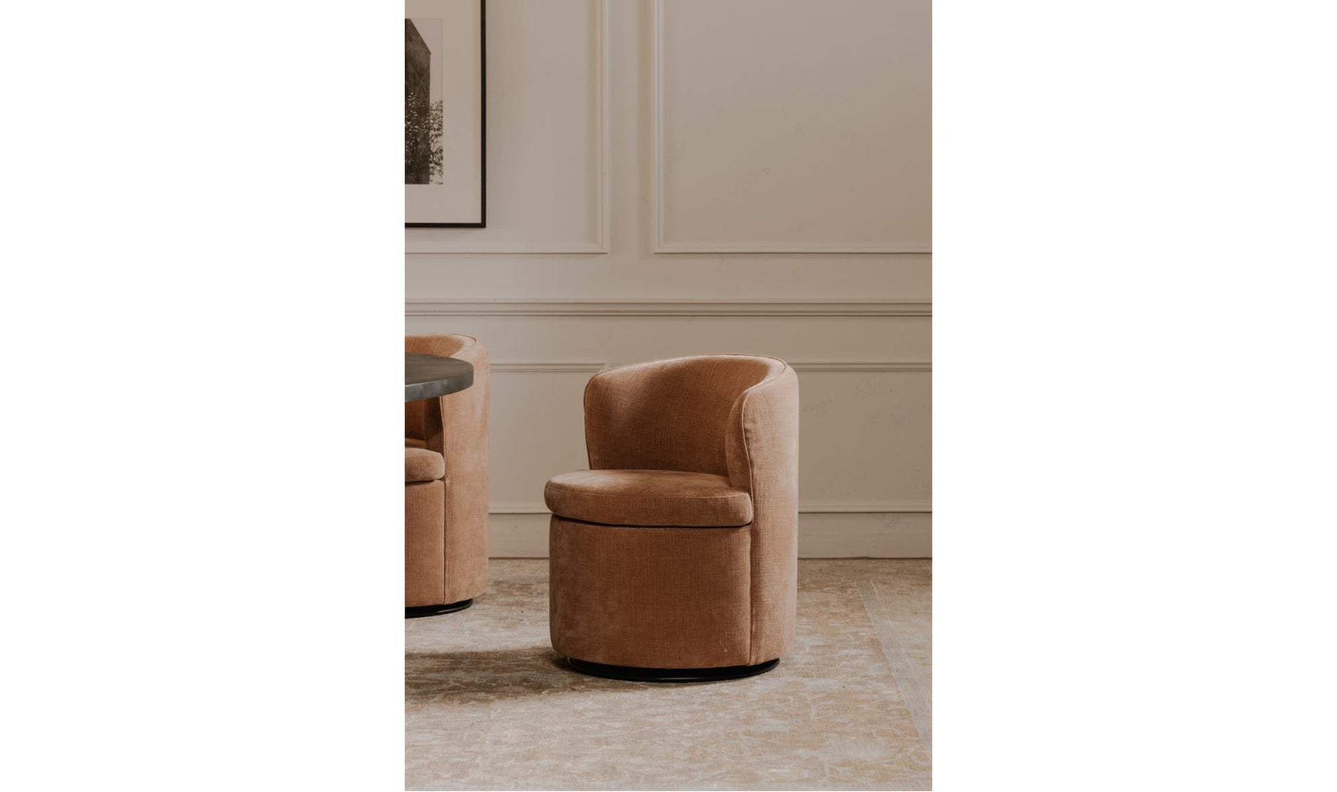 Dane Swivel Dining Chair Heritage Pink by Moe's Home Collection - view 6