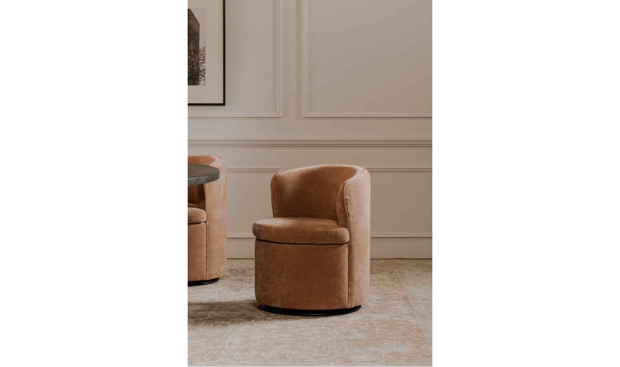 Dane Swivel Dining Chair Heritage Pink by Moe's Home Collection - view 6