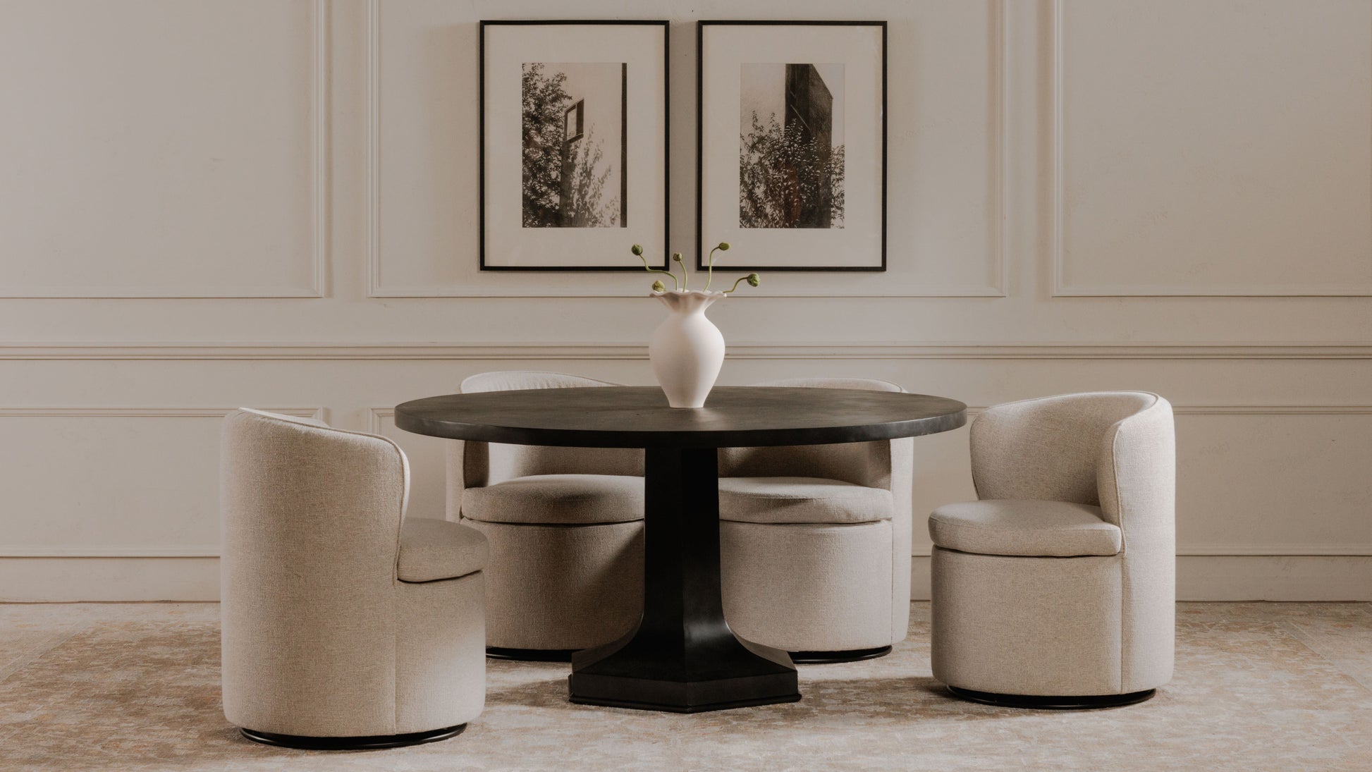 Dane Swivel Dining Chair Oatmeal by Moe's Home Collection - view 6