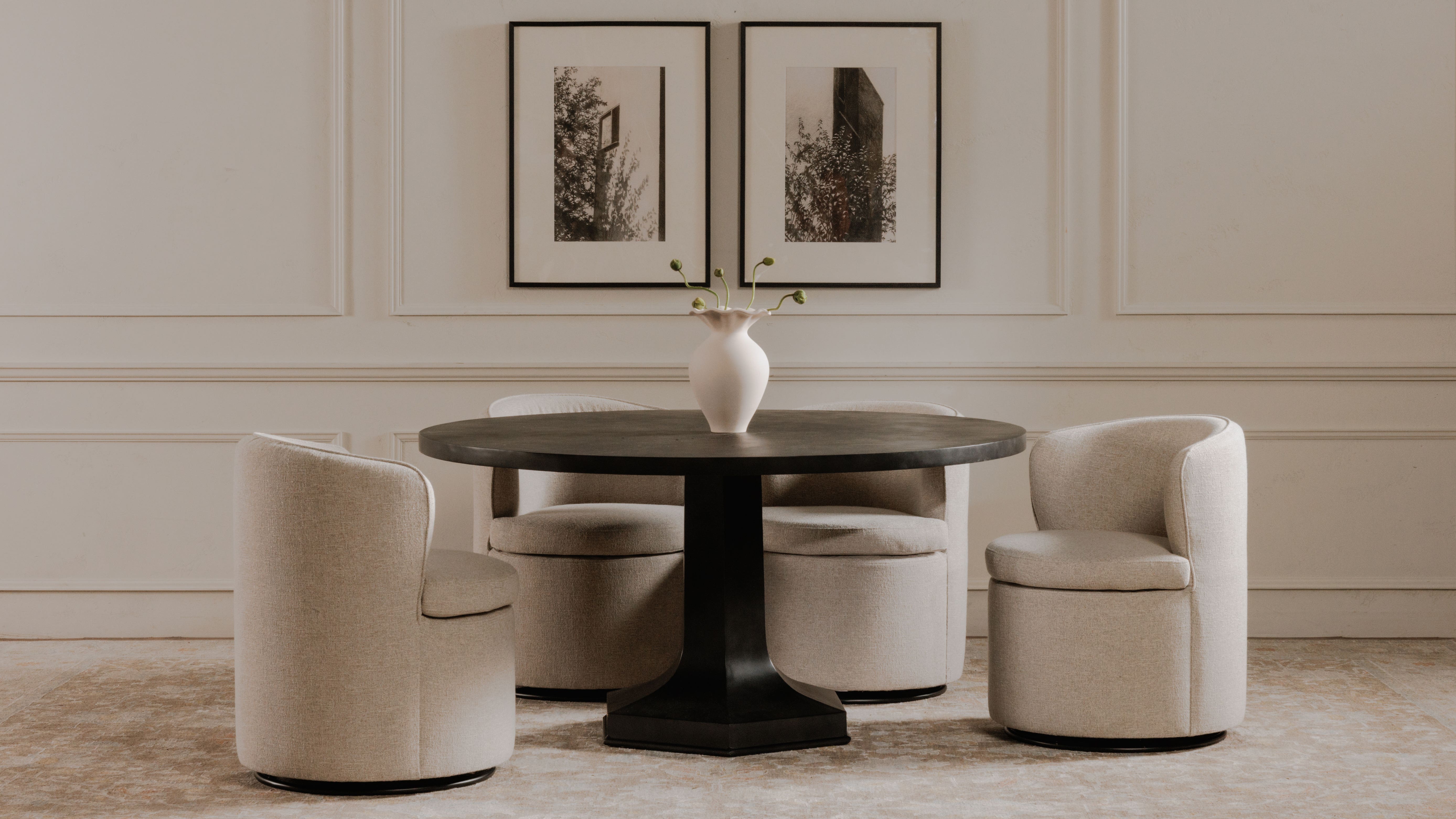 Dane Swivel Dining Chair Oatmeal by Moe's Home Collection - view 6