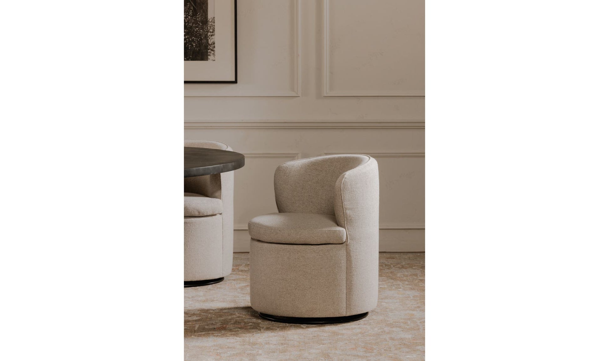 Dane Swivel Dining Chair Oatmeal by Moe's Home Collection - view 7