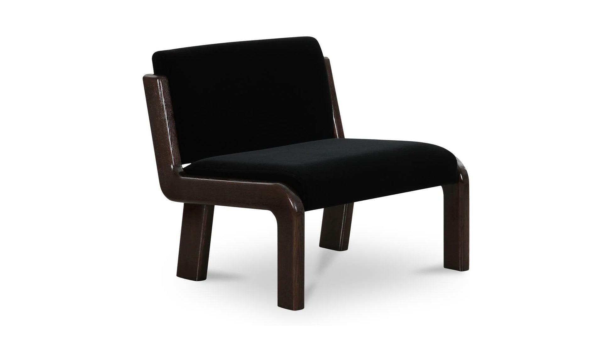 Edie Accent Chair Black Faux Mohair by Moe's Home Collection - view 7