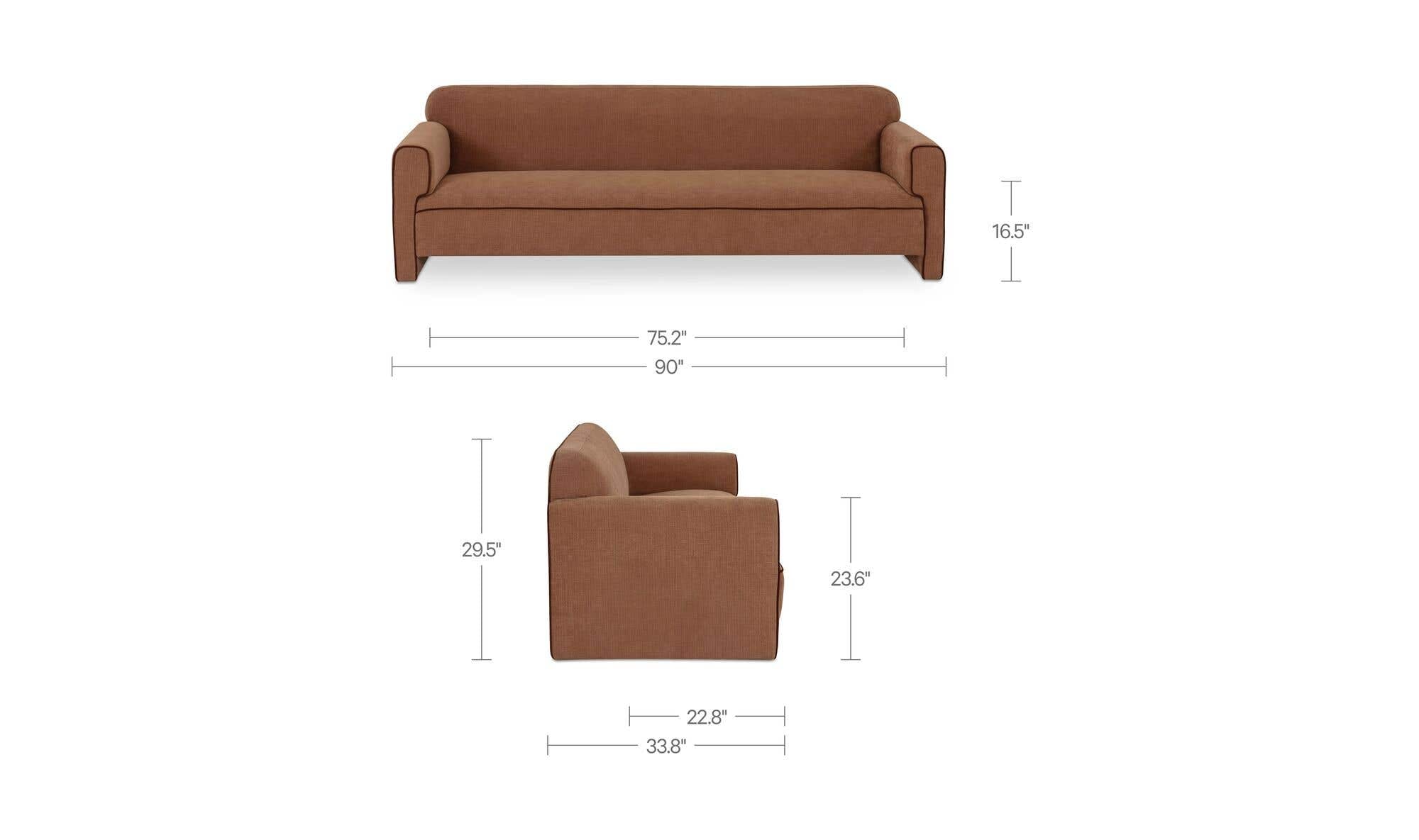 Leo Sofa Light Brown by Moe's Home Collection - view 18