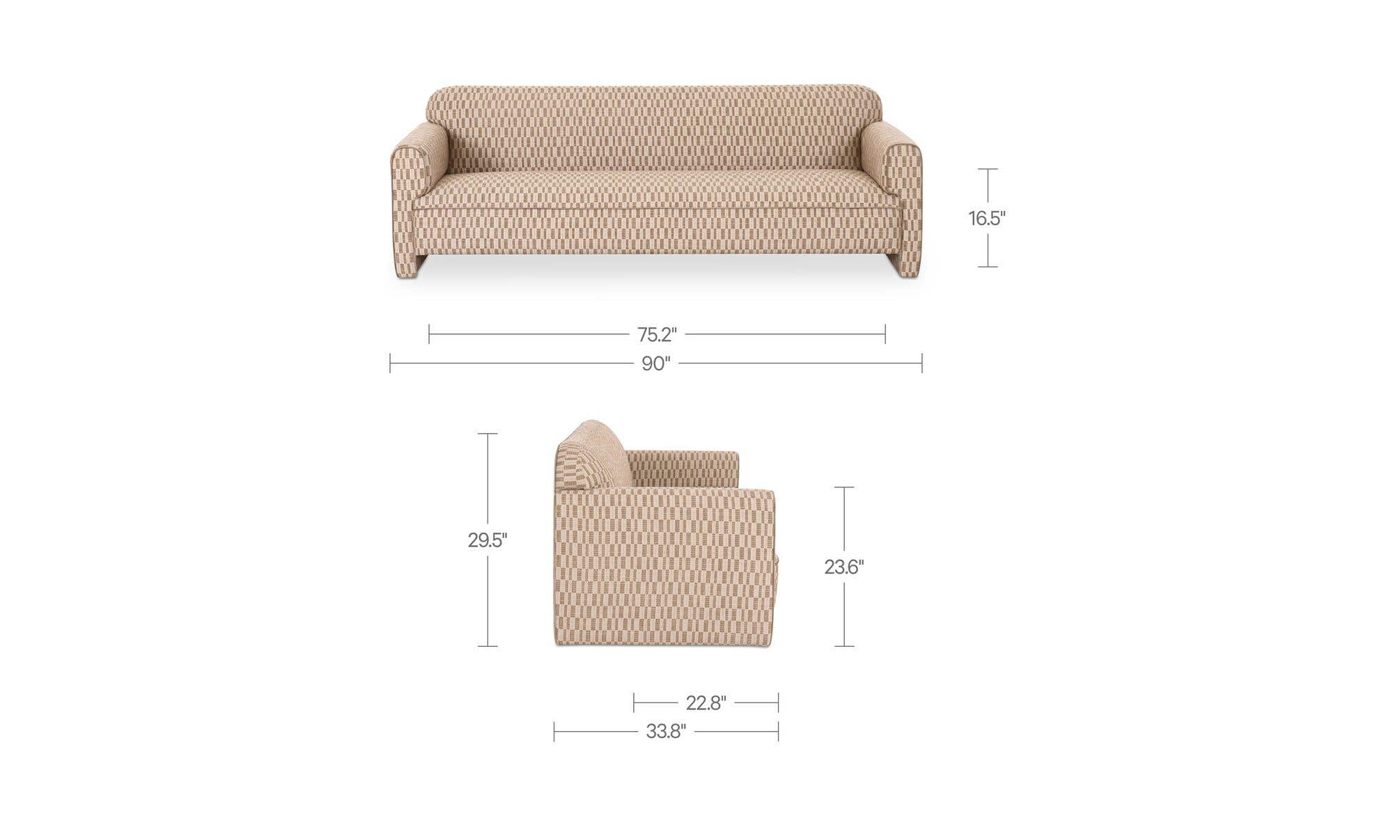 Leo Sofa Taupe by Moe's Home Collection - view 15