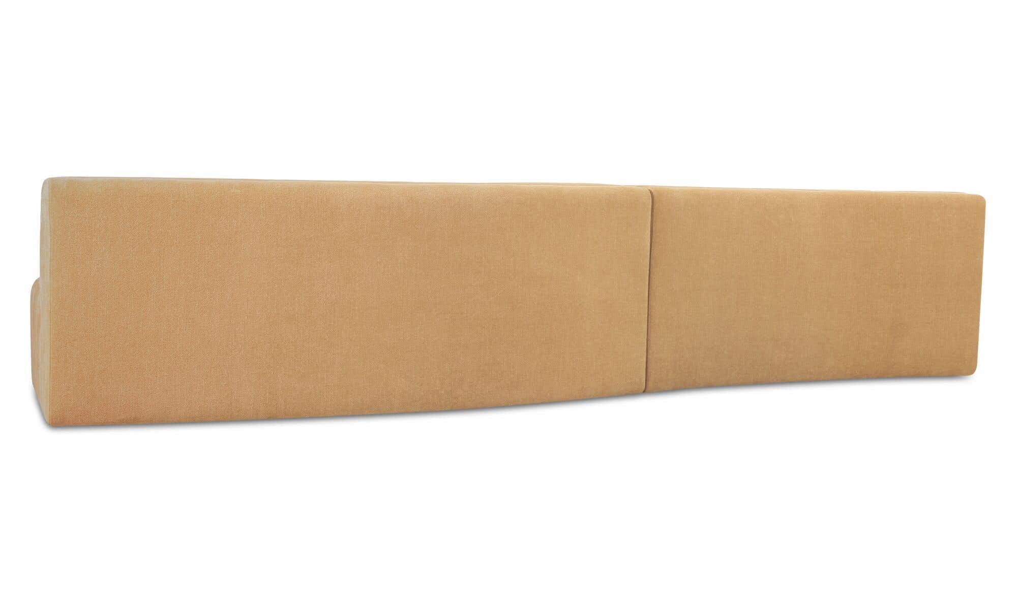 Naomi 2 Piece Wave Modular Sectional Golden Yellow by Moe's Home Collection - view 14