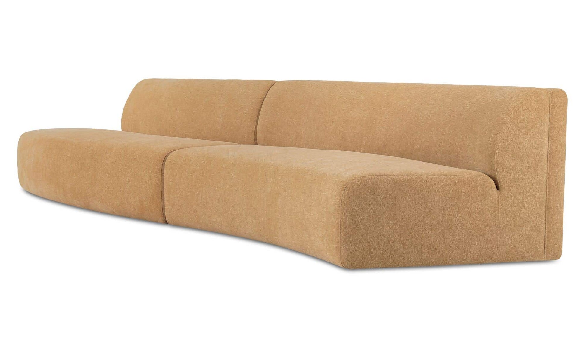 Naomi 2 Piece Wave Modular Sectional Golden Yellow by Moe's Home Collection - view 13