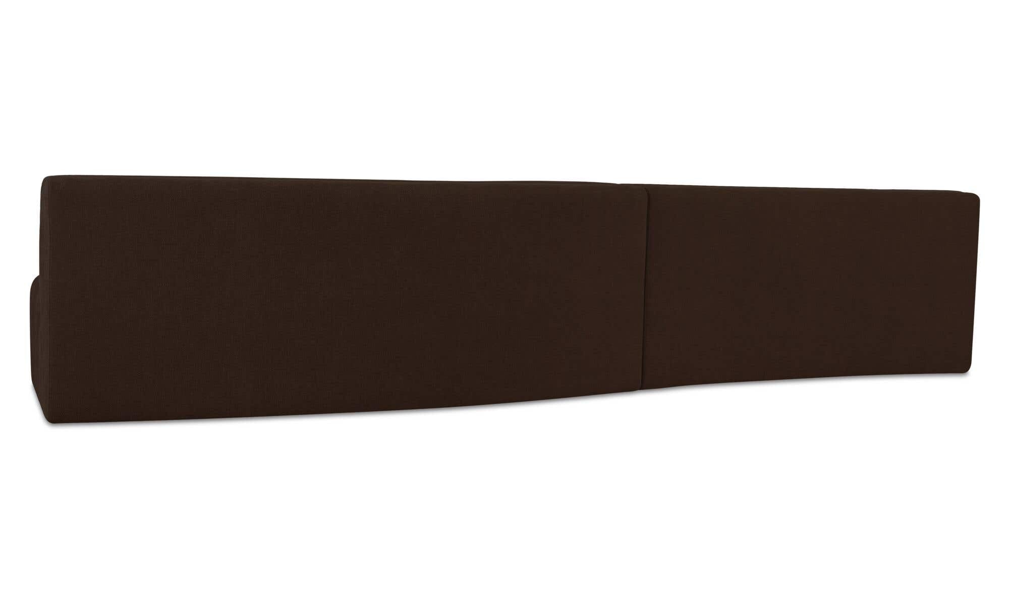 Naomi 2 Piece Wave Modular Sectional Dark Brown by Moe's Home Collection - view 7