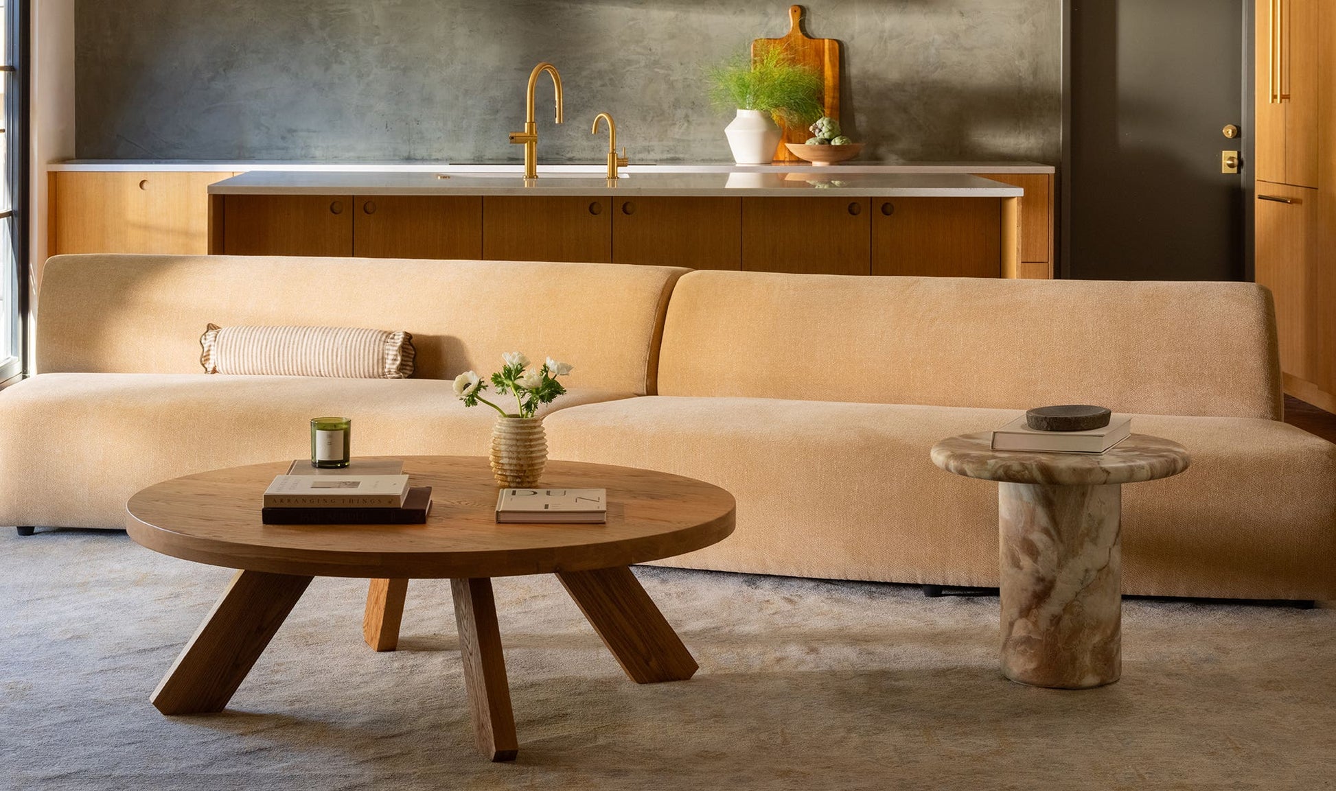 Naomi 2 Piece Concave Modular Sectional Golden Yellow by Moe's Home Collection - view 8