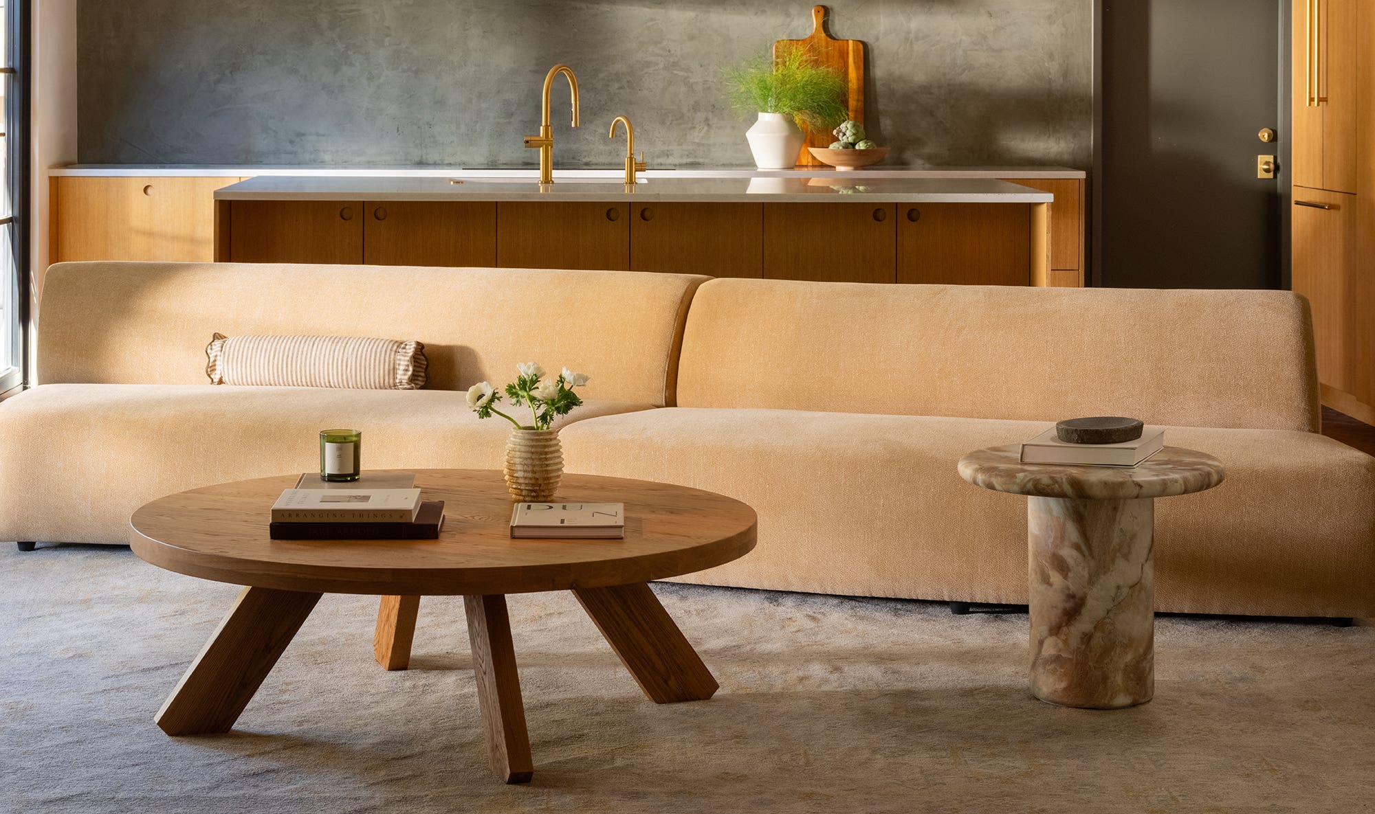 Naomi 2 Piece Concave Modular Sectional Golden Yellow by Moe's Home Collection - view 8