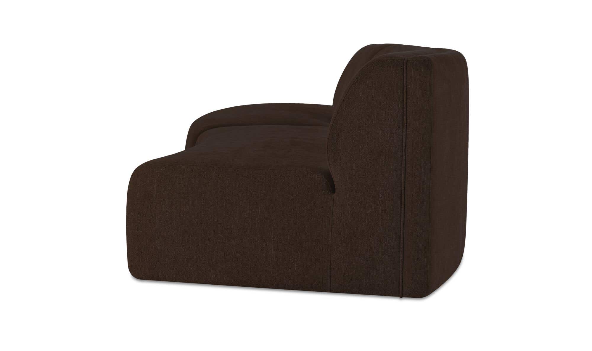 Naomi 2 Piece Concave Modular Sectional Dark Brown by Moe's Home Collection - view 6