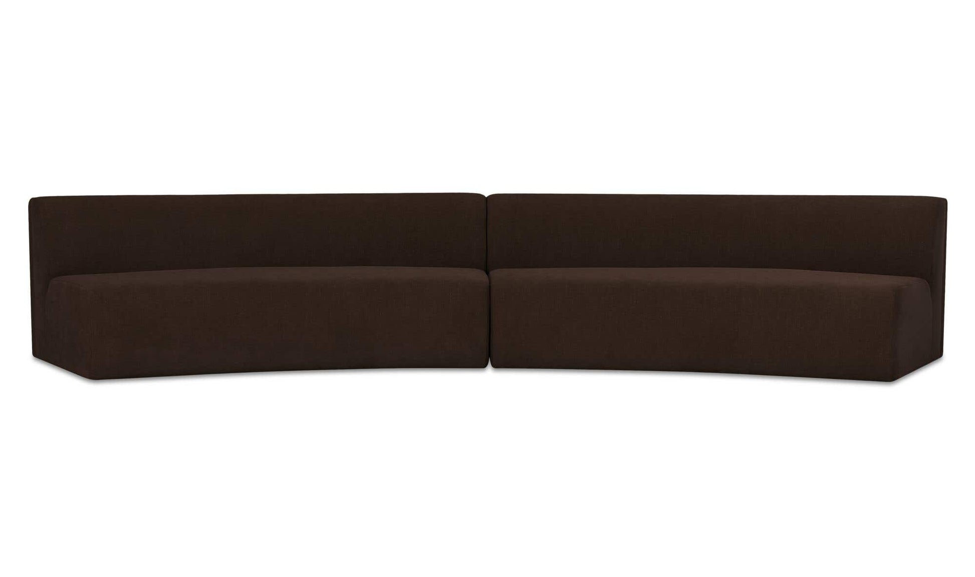 Naomi 2 Piece Concave Modular Sectional Dark Brown by Moe's Home Collection - view 4