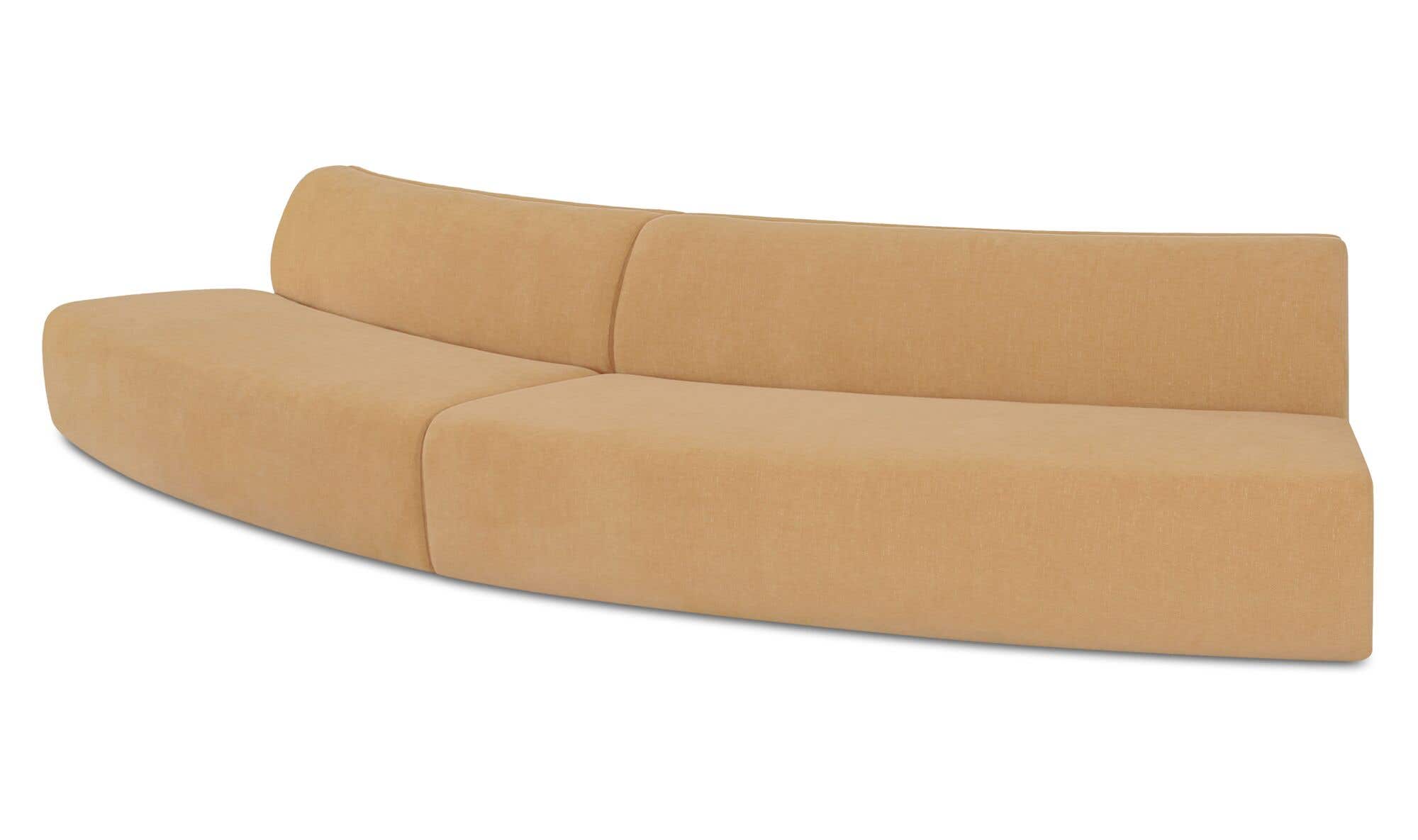 Naomi 2 Piece Convex Modular Sectional Golden Yellow by Moe's Home Collection - view 18