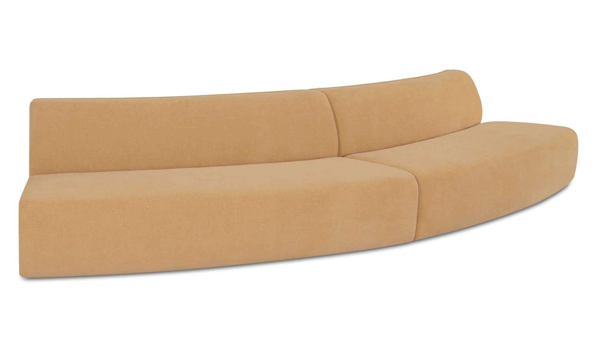 Naomi 2 Piece Convex Modular Sectional Golden Yellow by Moe's Home Collection - view 12