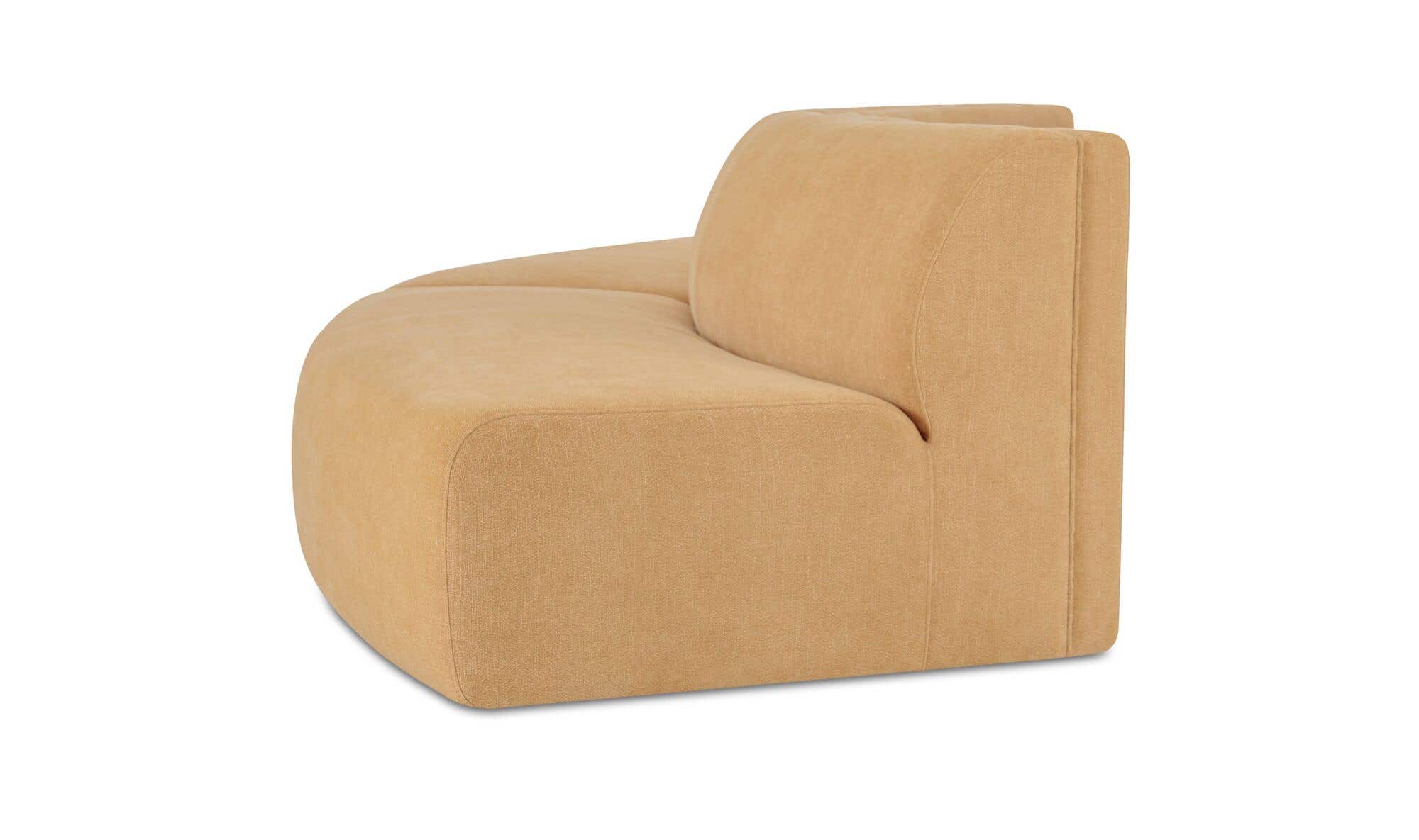 Naomi 2 Piece Convex Modular Sectional Golden Yellow by Moe's Home Collection - view 17