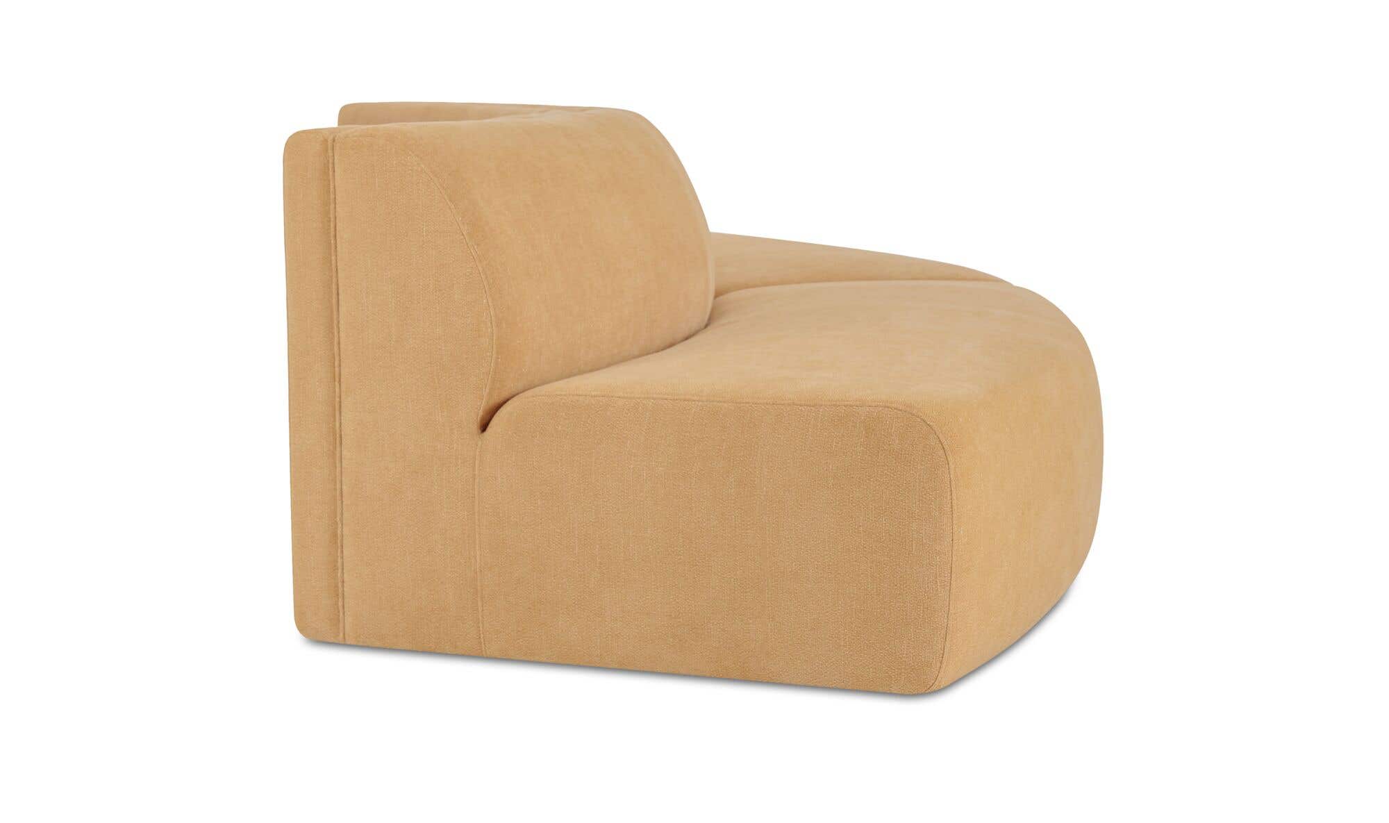 Naomi 2 Piece Convex Modular Sectional Golden Yellow by Moe's Home Collection - view 13