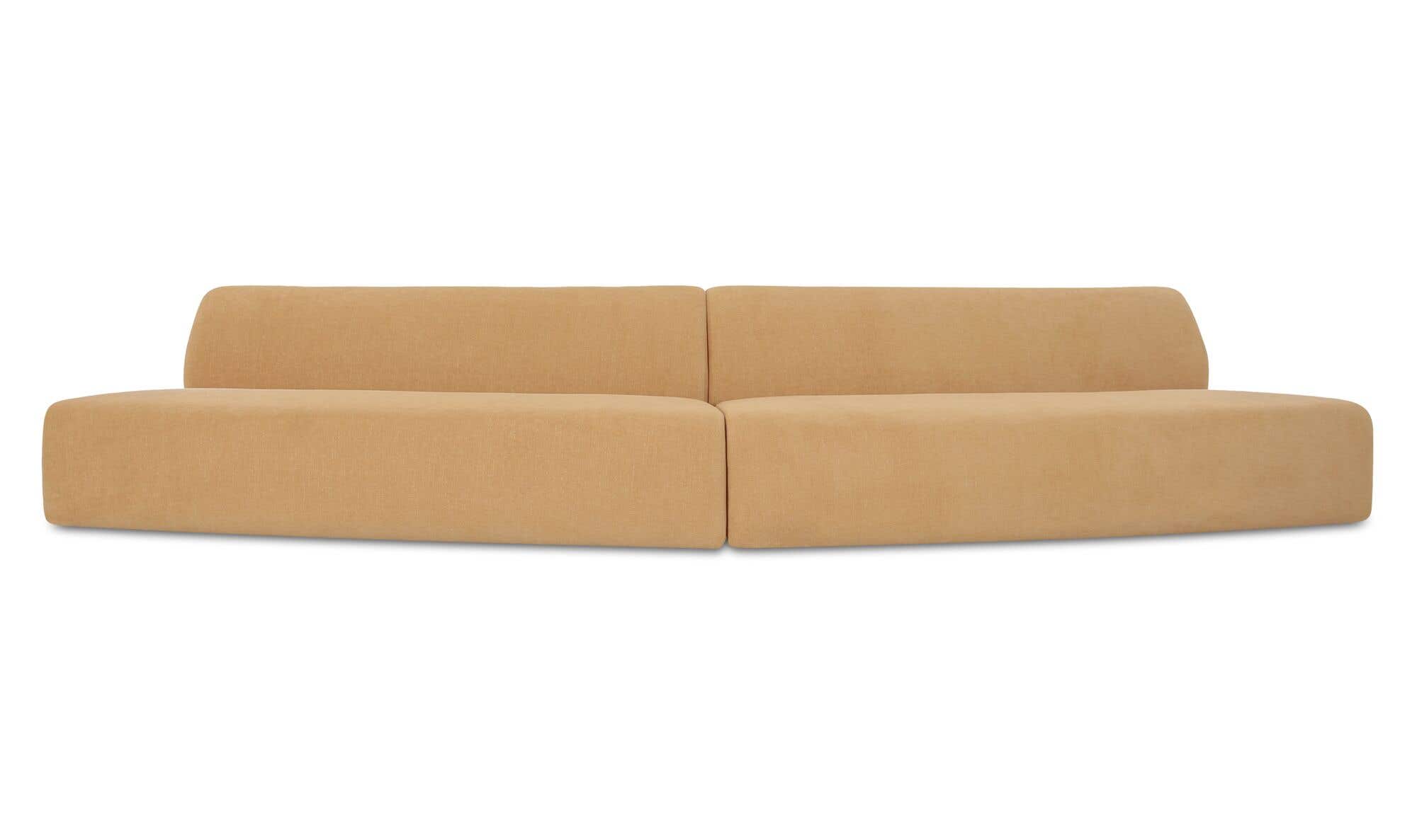 Naomi 2 Piece Convex Modular Sectional Golden Yellow by Moe's Home Collection - view 7