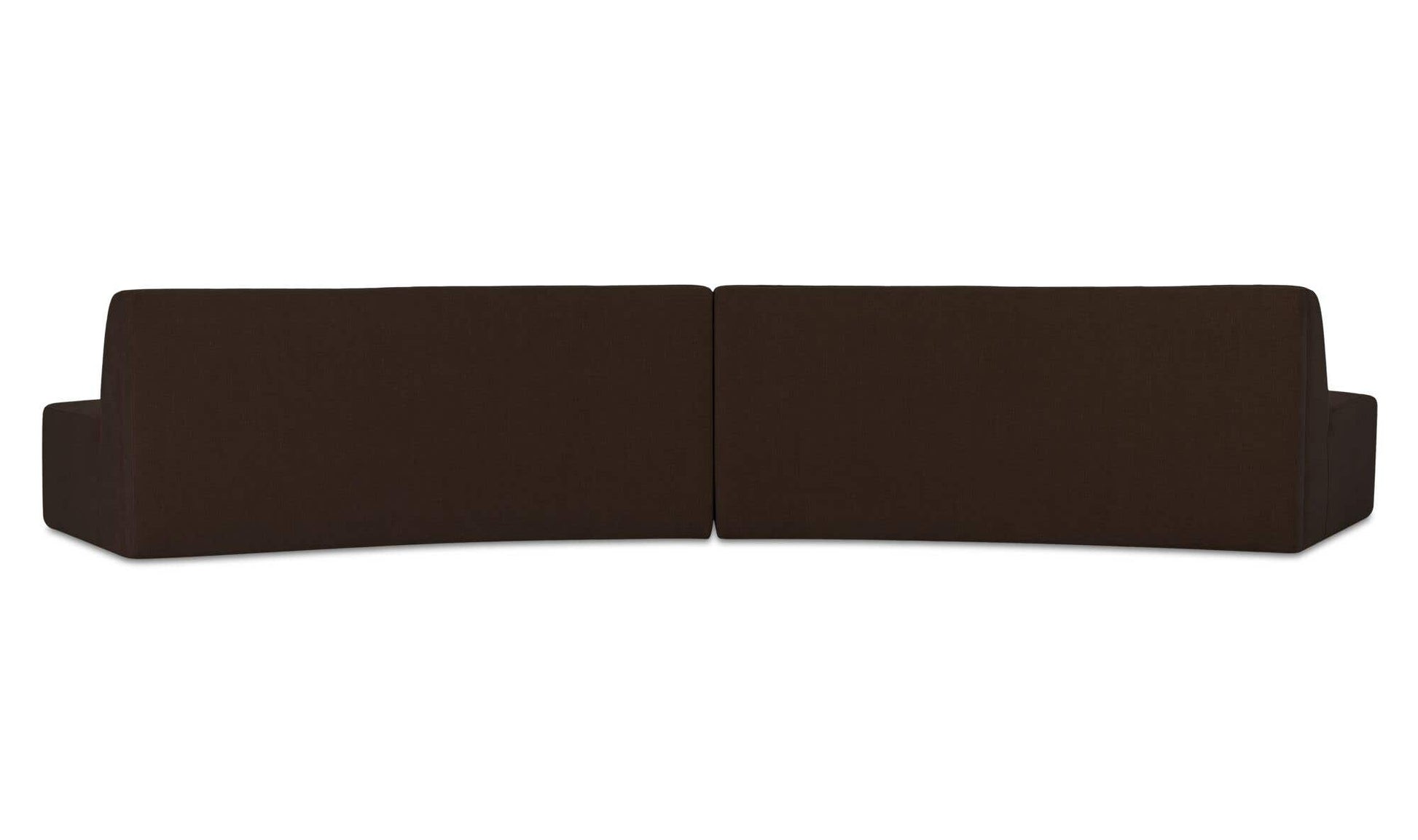 Naomi 2 Piece Convex Modular Sectional Dark Brown by Moe's Home Collection - view 8