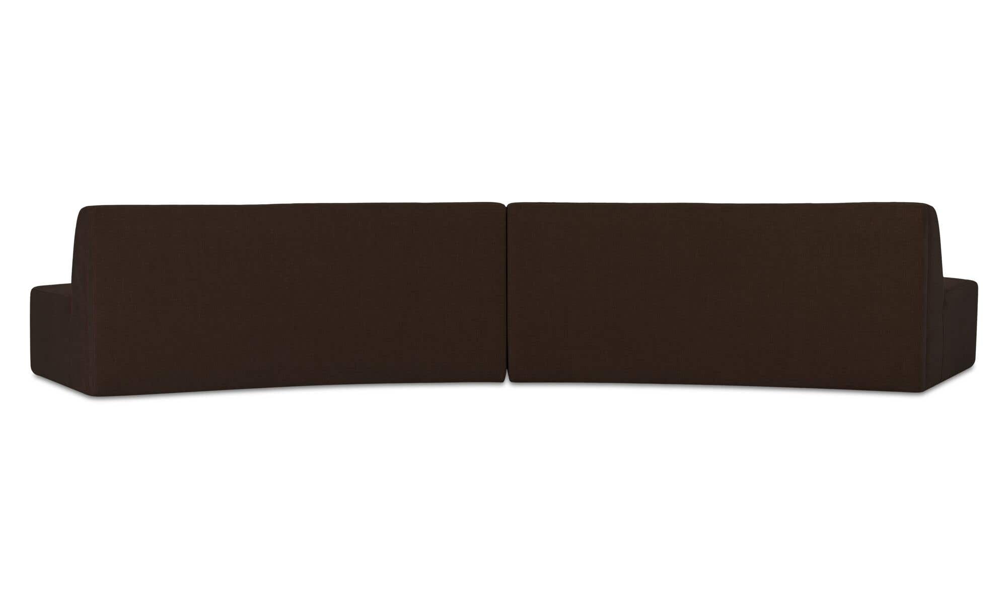 Naomi 2 Piece Convex Modular Sectional Dark Brown by Moe's Home Collection - view 8