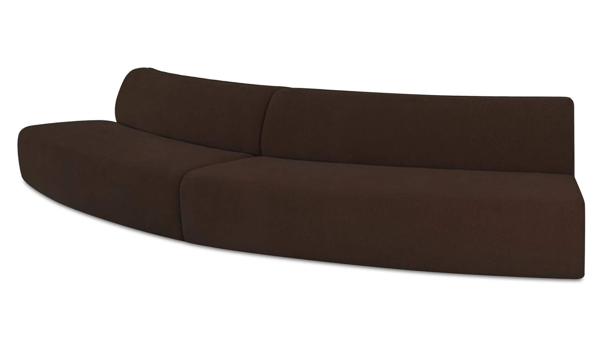 Naomi 2 Piece Convex Modular Sectional Dark Brown by Moe's Home Collection - view 5