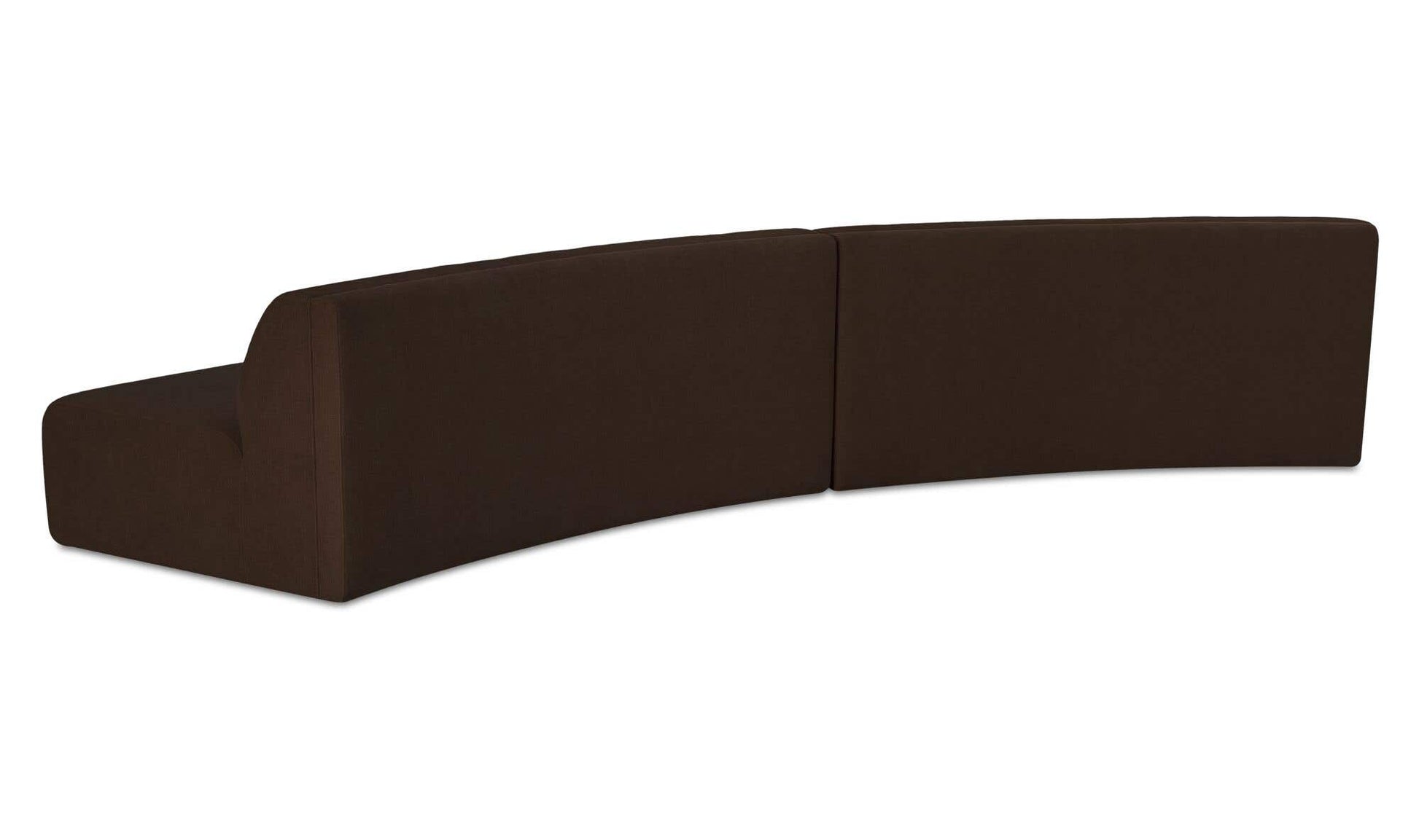 Naomi 2 Piece Convex Modular Sectional Dark Brown by Moe's Home Collection - view 7