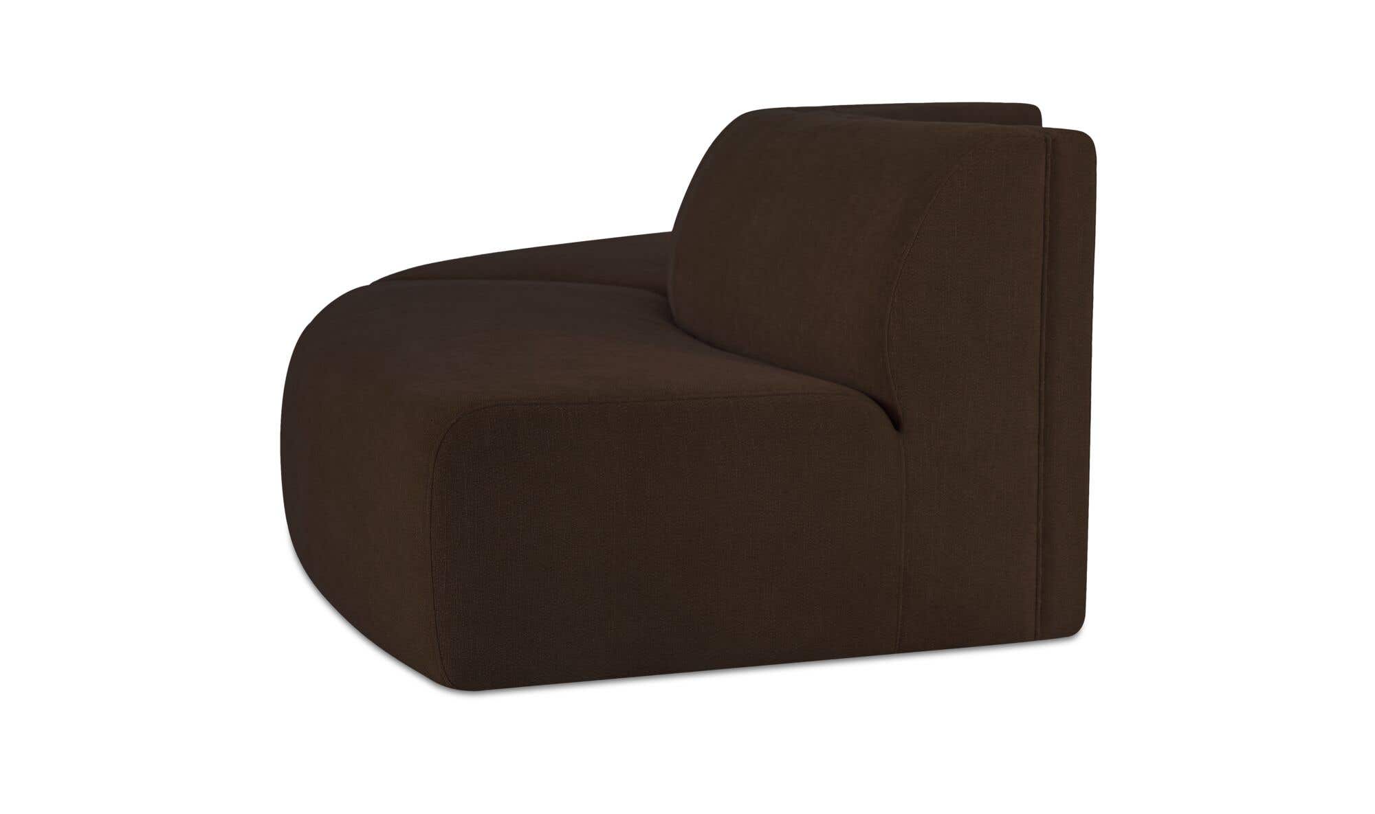 Naomi 2 Piece Convex Modular Sectional Dark Brown by Moe's Home Collection - view 6