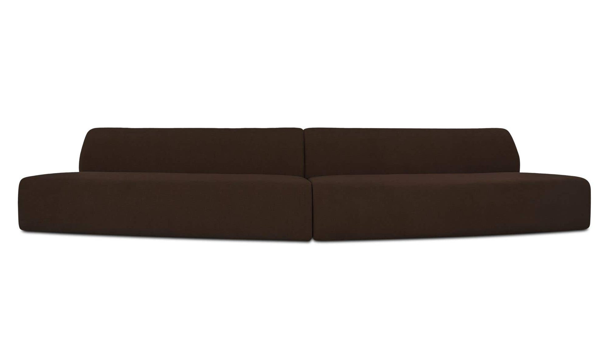 Naomi 2 Piece Convex Modular Sectional Dark Brown by Moe's Home Collection - view 4