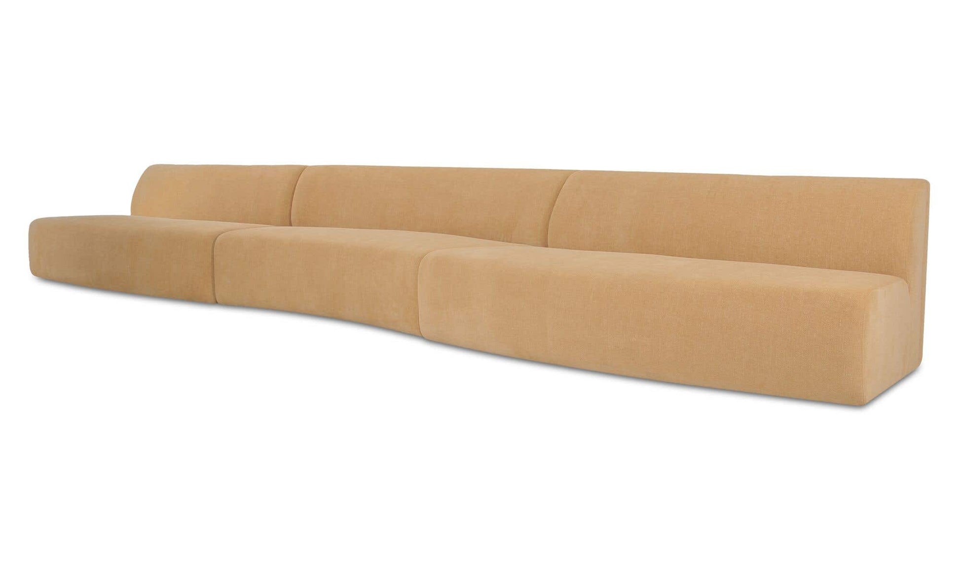 Naomi 3 Piece Wave Modular Sectional Golden Yellow by Moe's Home Collection - view 18