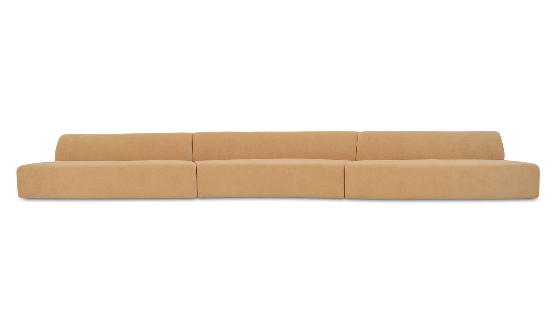 Naomi 3 Piece Wave Modular Sectional Golden Yellow by Moe's Home Collection - view 7