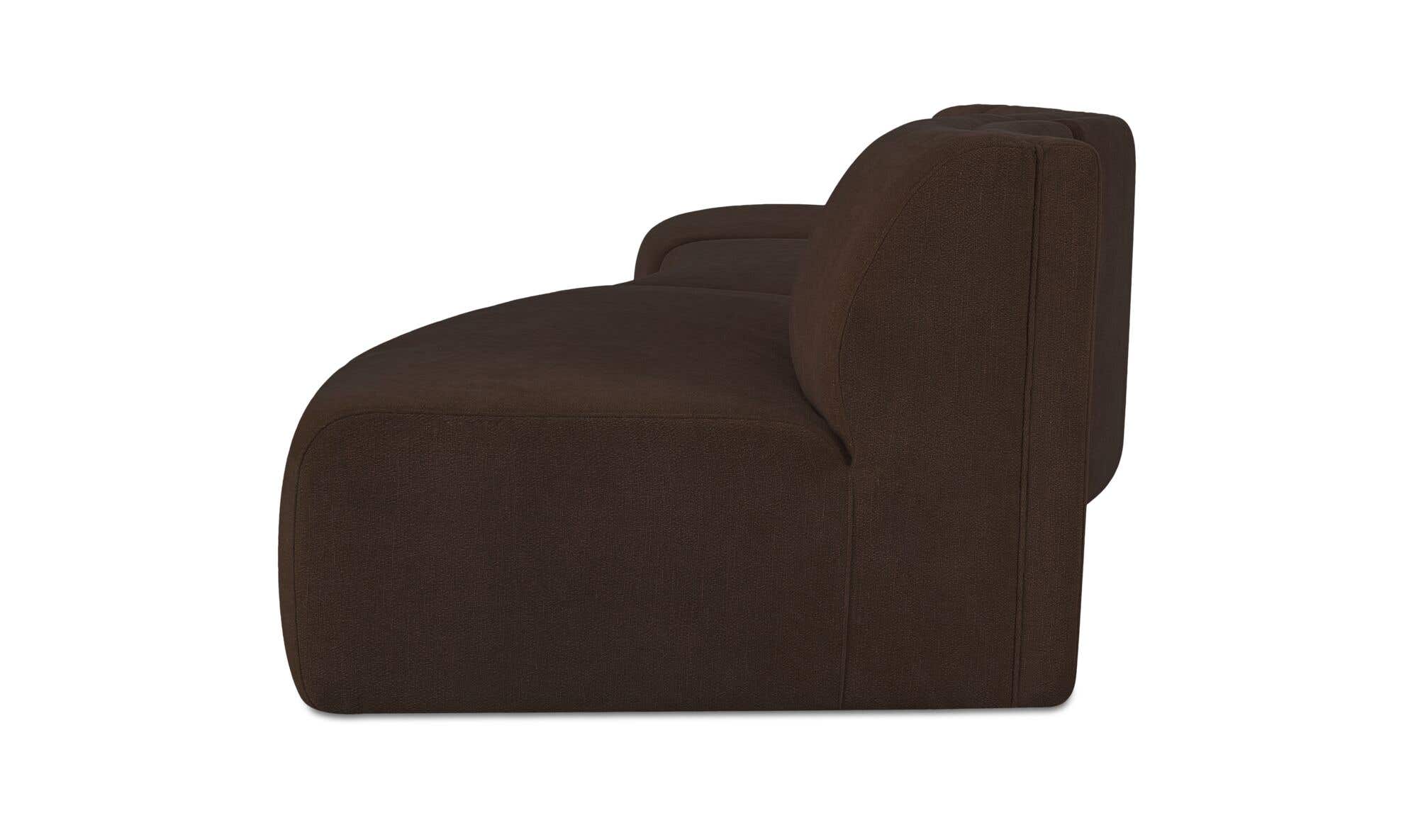 Naomi 3 Piece Wave Modular Sectional Dark Brown by Moe's Home Collection - view 6