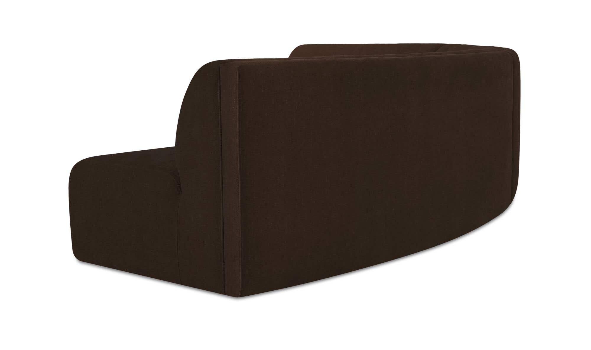 Naomi 3 Piece Concave Modular Sectional Dark Brown by Moe's Home Collection - view 6